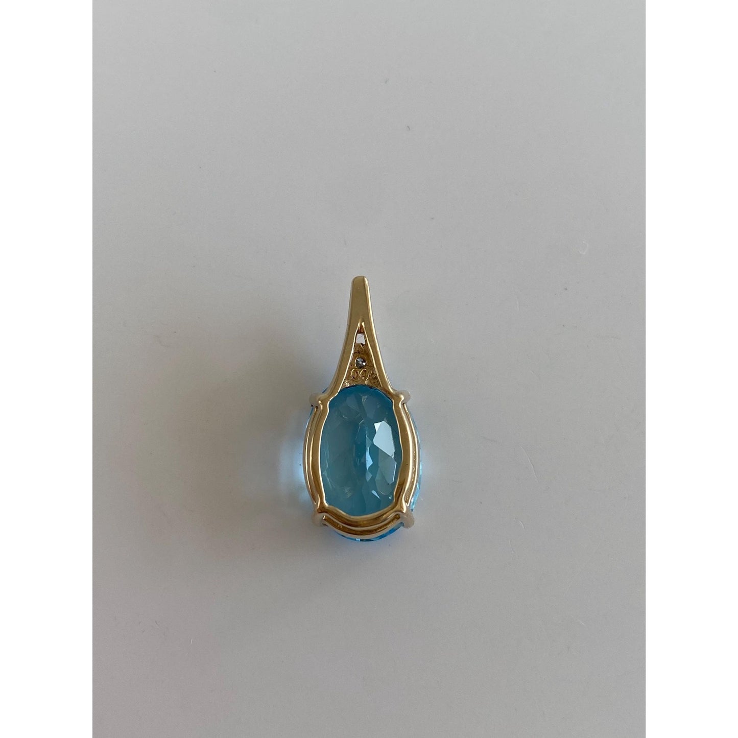 Vintage Solid 10k Yellow Gold Diamond Topaz Charm