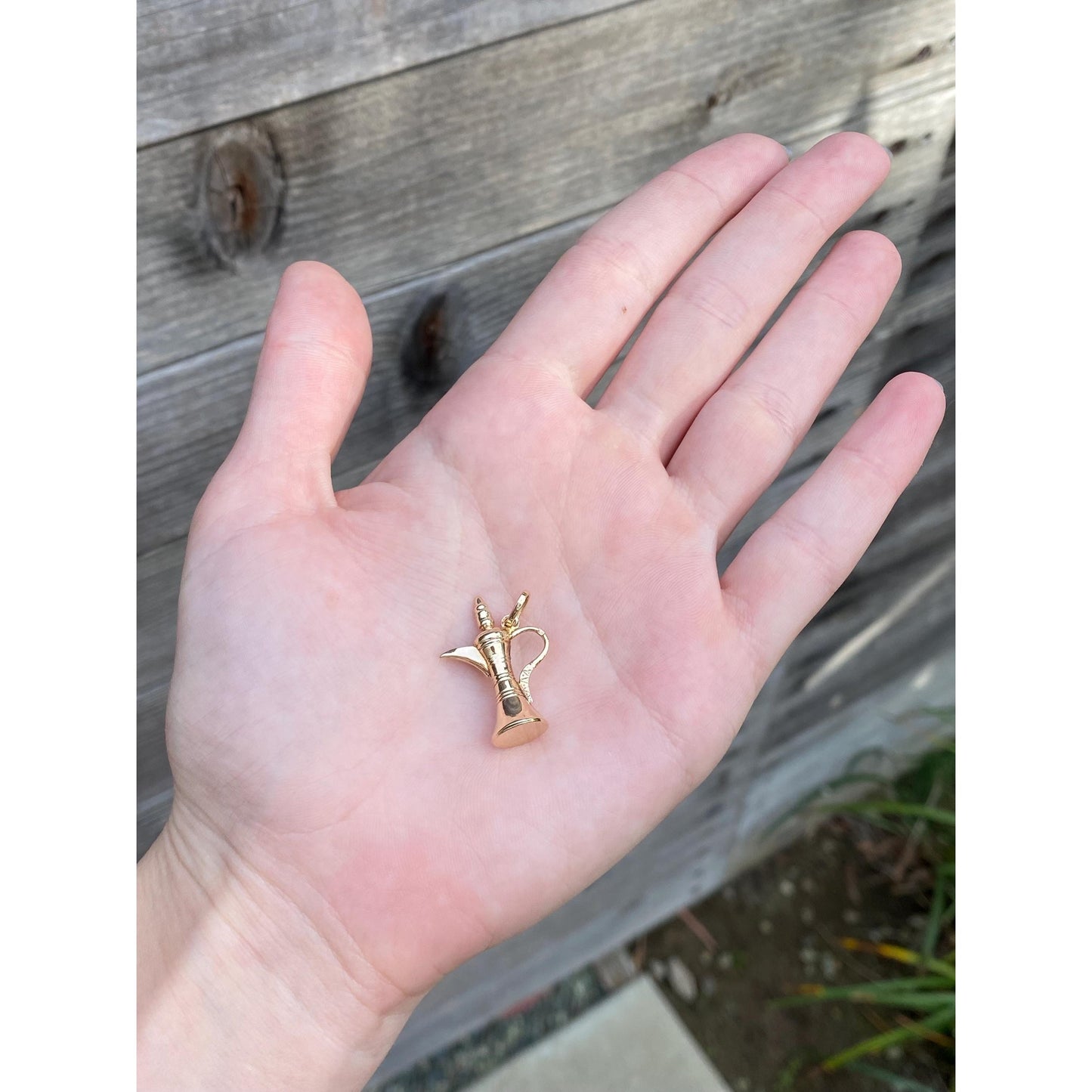 Vintage 18k Yellow Gold Kettle Charm