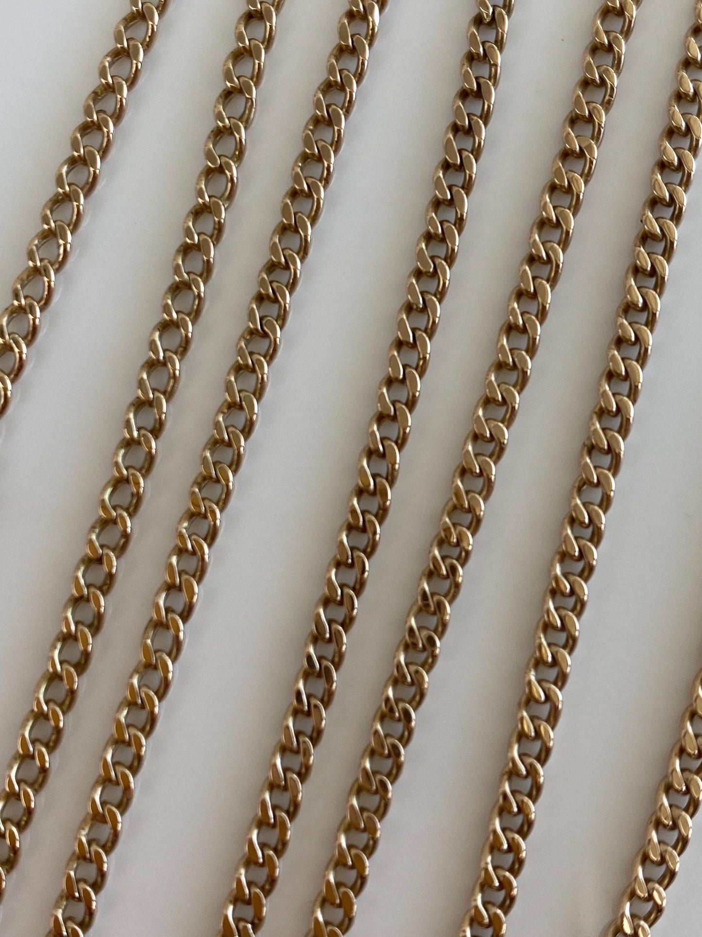 Vintage Solid 14k Yellow Gold Curb Chain Necklace - 20 inches