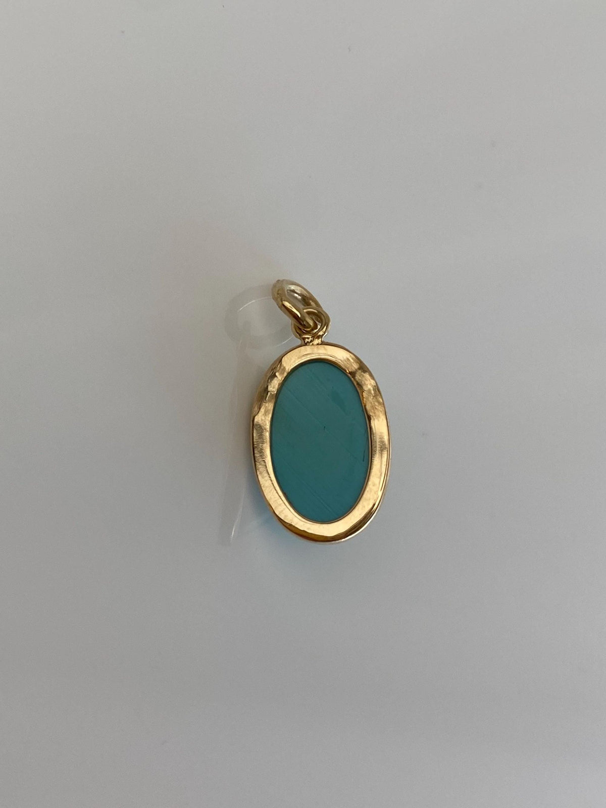 Vintage Solid 14k Yellow Gold Turquoise Stick Pin Conversion Charm