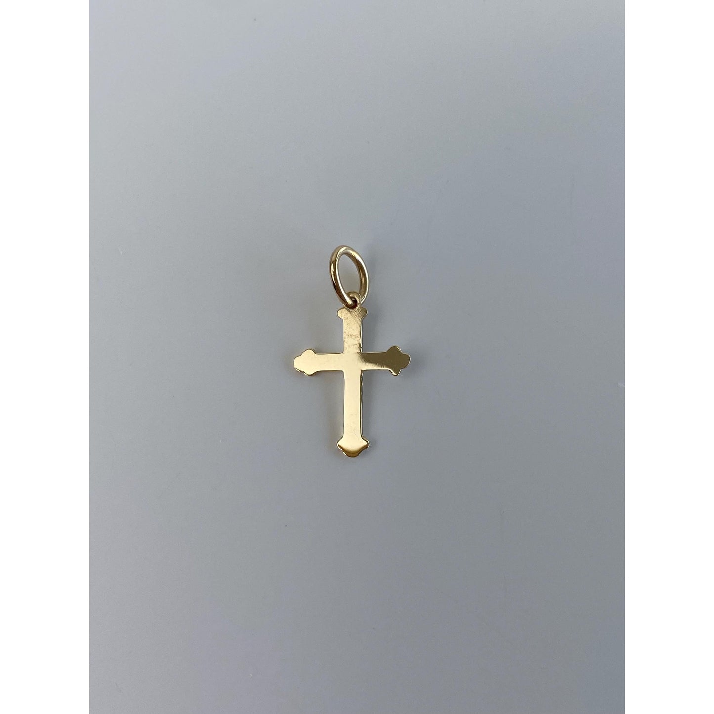 Vintage Solid 14k Yellow Gold Cross Charm