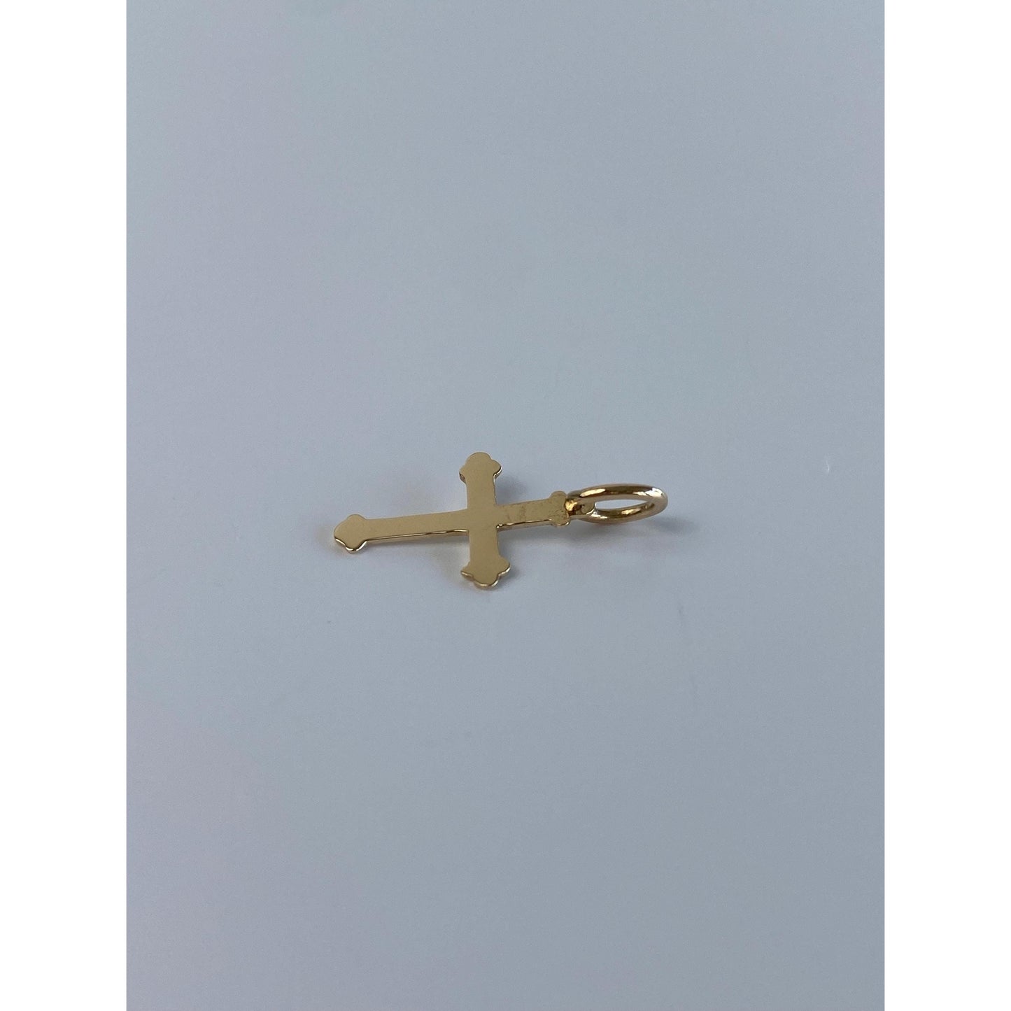 Vintage Solid 14k Yellow Gold Cross Charm