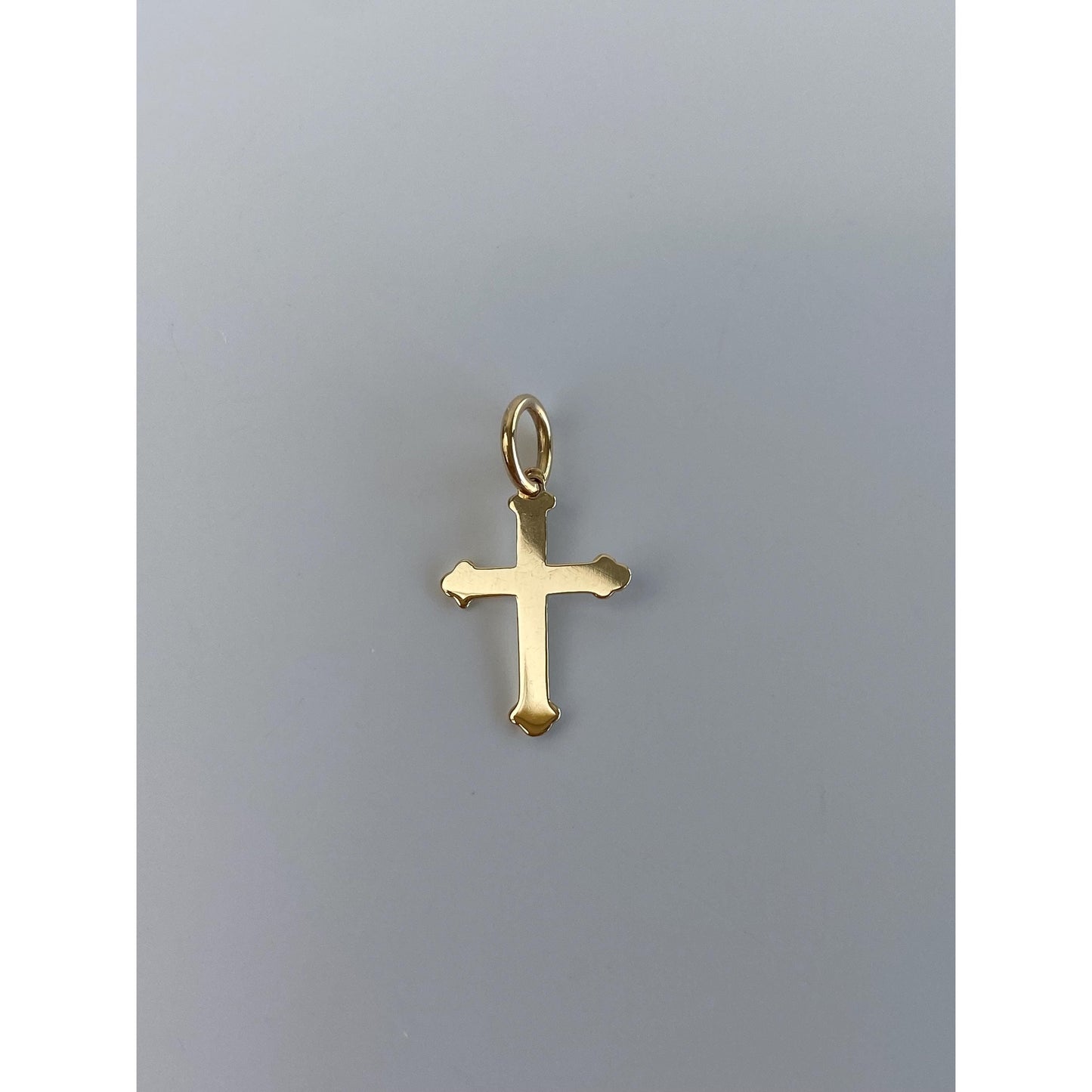 Vintage Solid 14k Yellow Gold Cross Charm