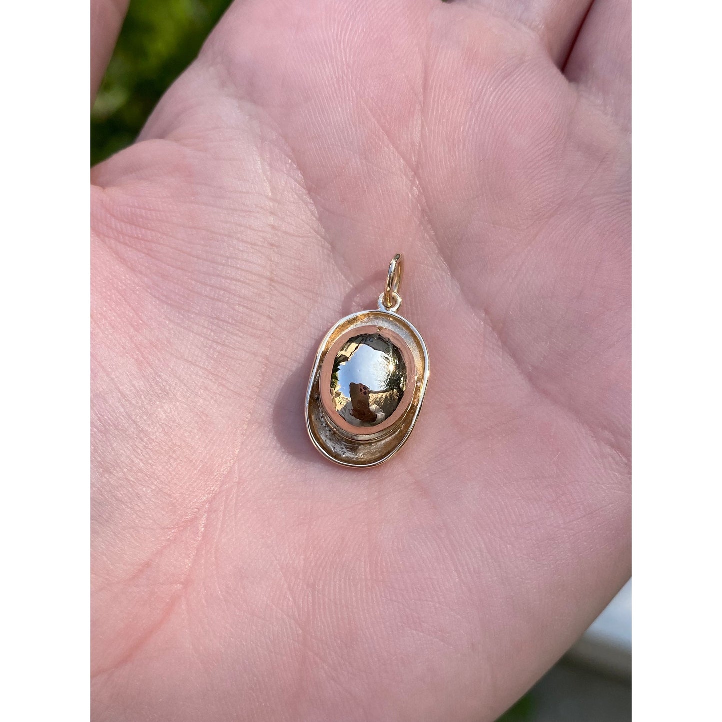 Vintage Solid 9k Yellow Gold Bowler Hat Charm