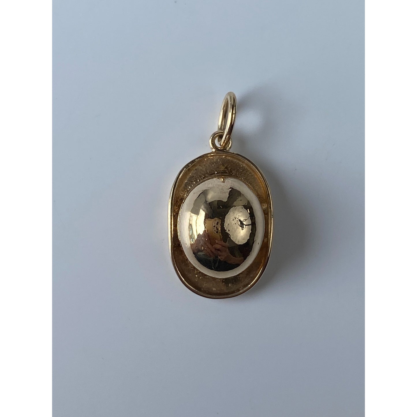Vintage Solid 9k Yellow Gold Bowler Hat Charm