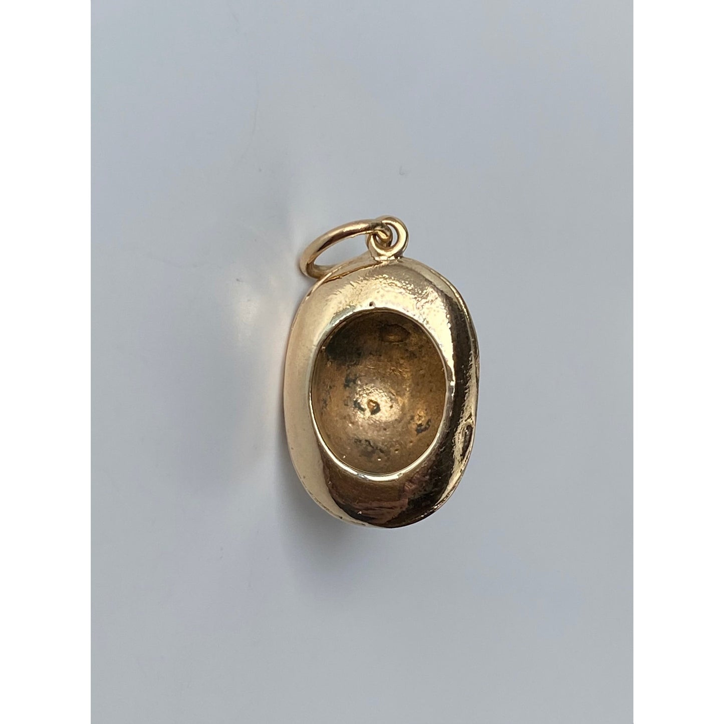 Vintage Solid 9k Yellow Gold Bowler Hat Charm