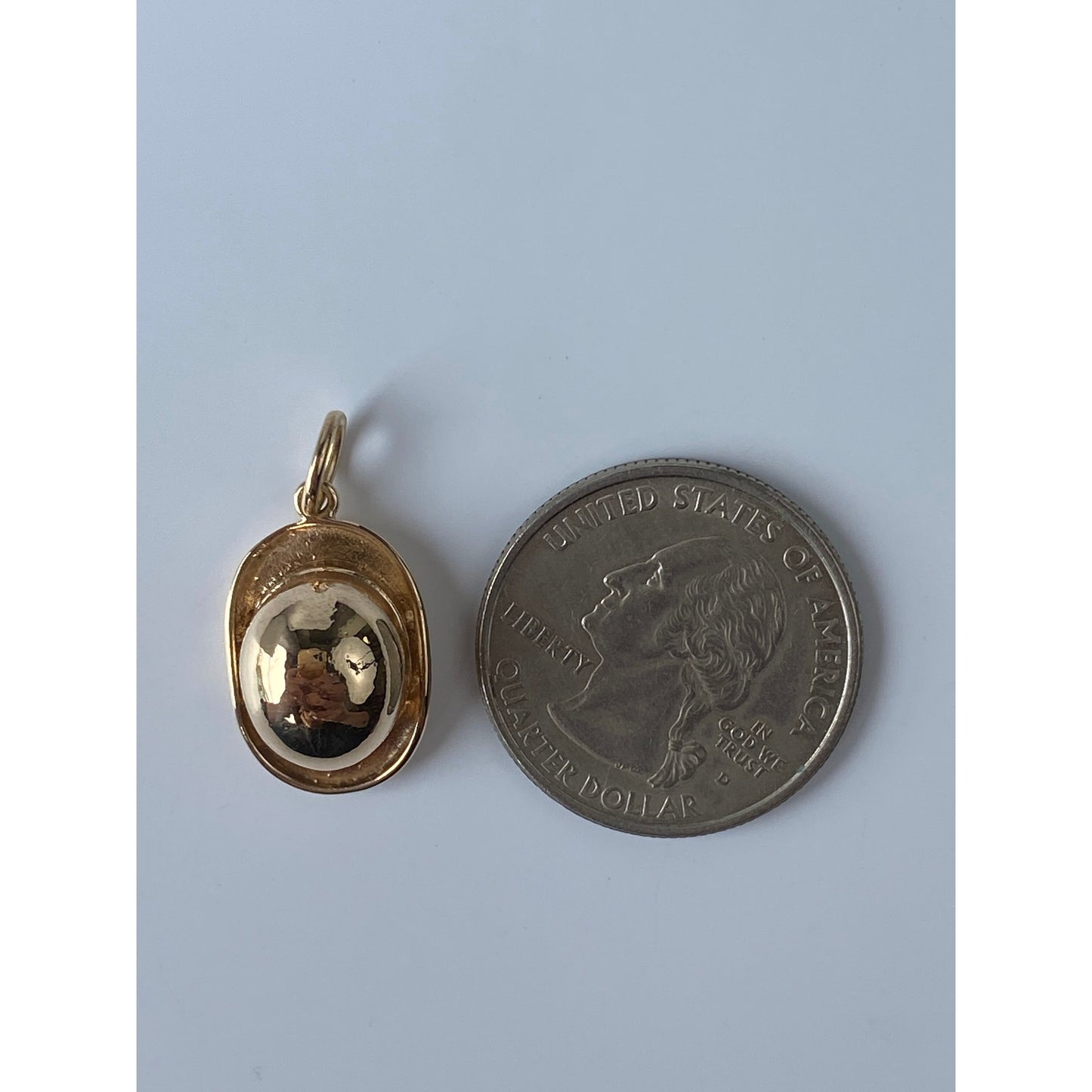 Vintage Solid 9k Yellow Gold Bowler Hat Charm