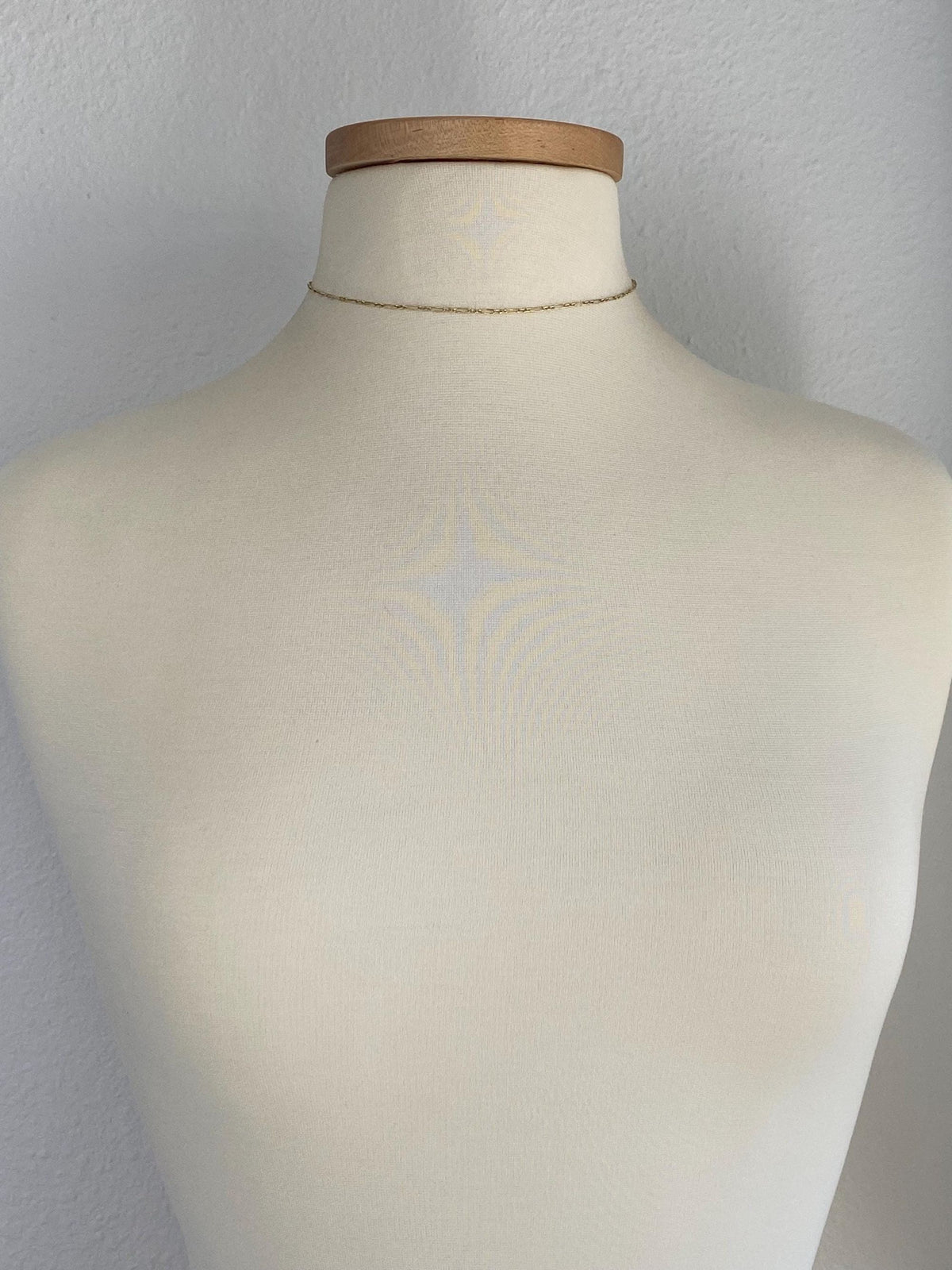 Vintage Solid 14k Yellow Gold Fancy Elongated Chain Necklace - 15 inches