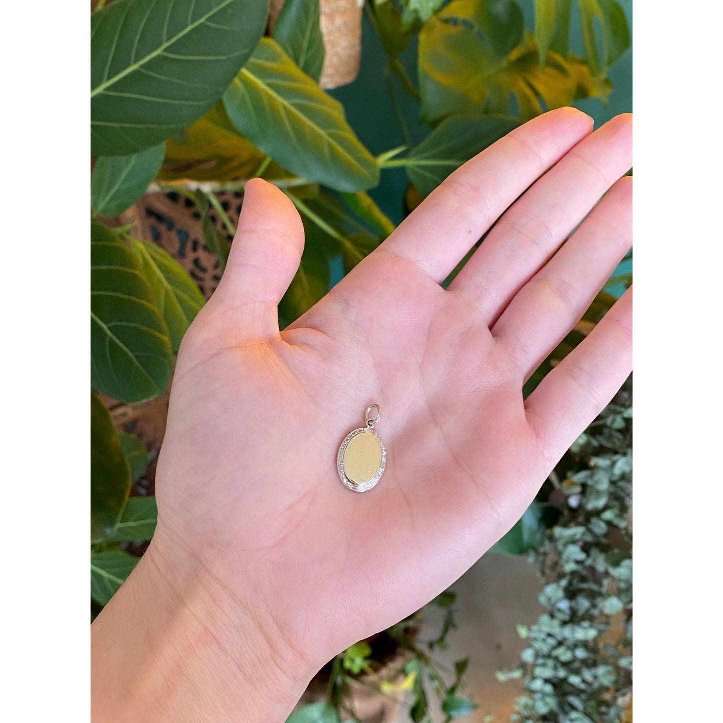 Vintage Solid 14k White & Yellow Gold Cufflink Conversion Charm