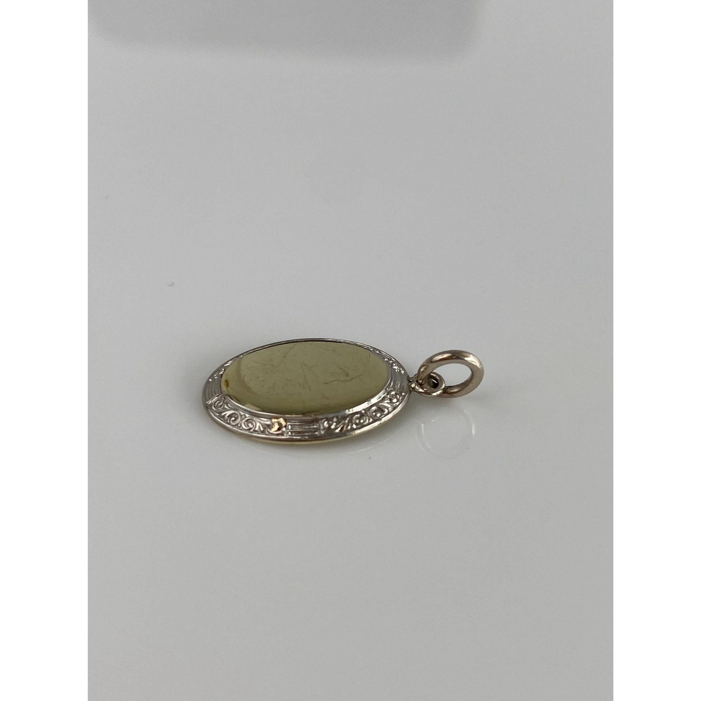 Vintage Solid 14k White & Yellow Gold Cufflink Conversion Charm