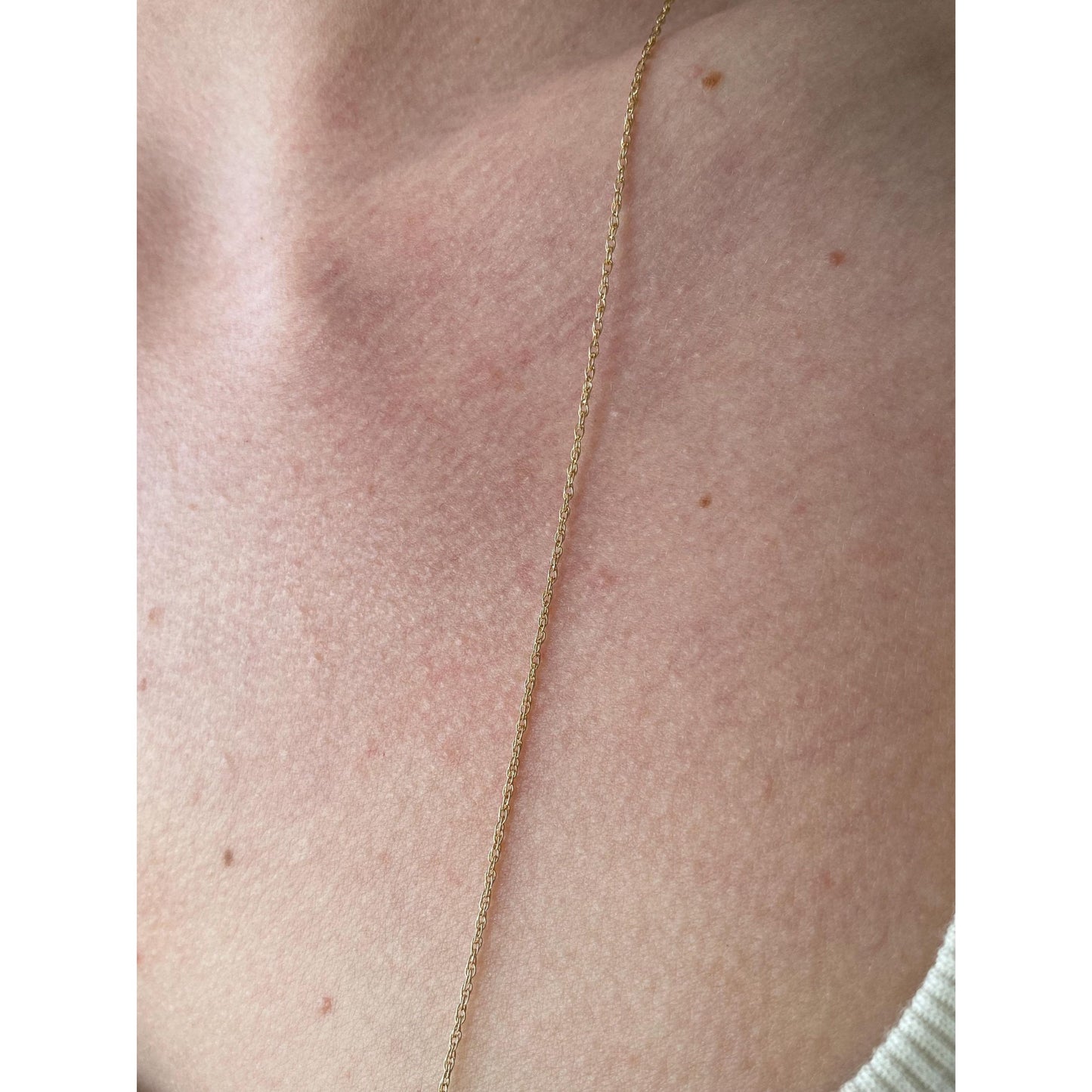 Vintage Solid 14k Yellow Gold Dainty Long Chain Necklace - 30 inches