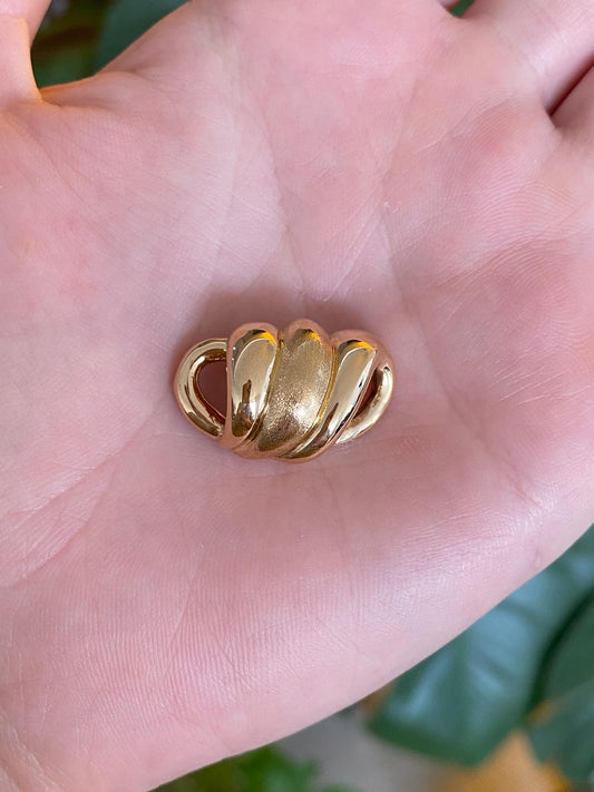Vintage 18k Yellow Gold Twist Slide Charm