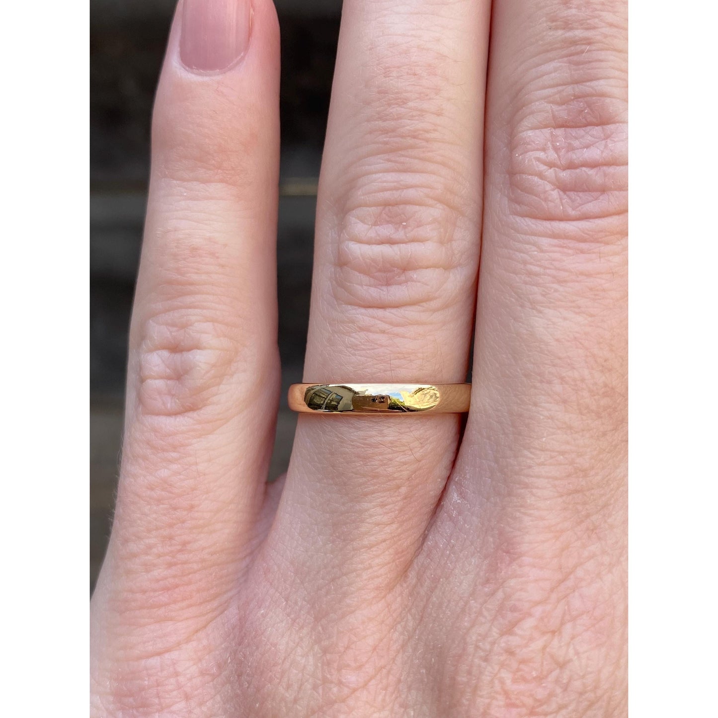 Vintage Solid 18k Yellow Gold Ring Band - Size 5.5