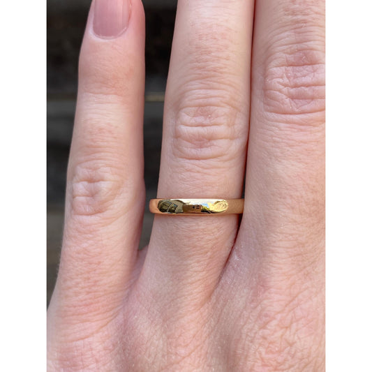 Vintage Solid 18k Yellow Gold Ring Band - Size 5.5