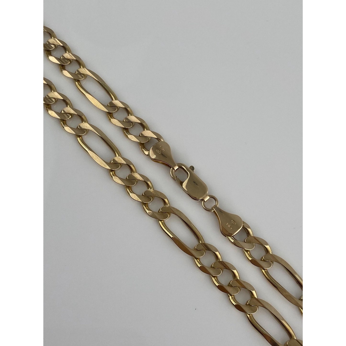 Vintage Solid 14k Yellow Gold Figaro Chain Necklace - 20 inches
