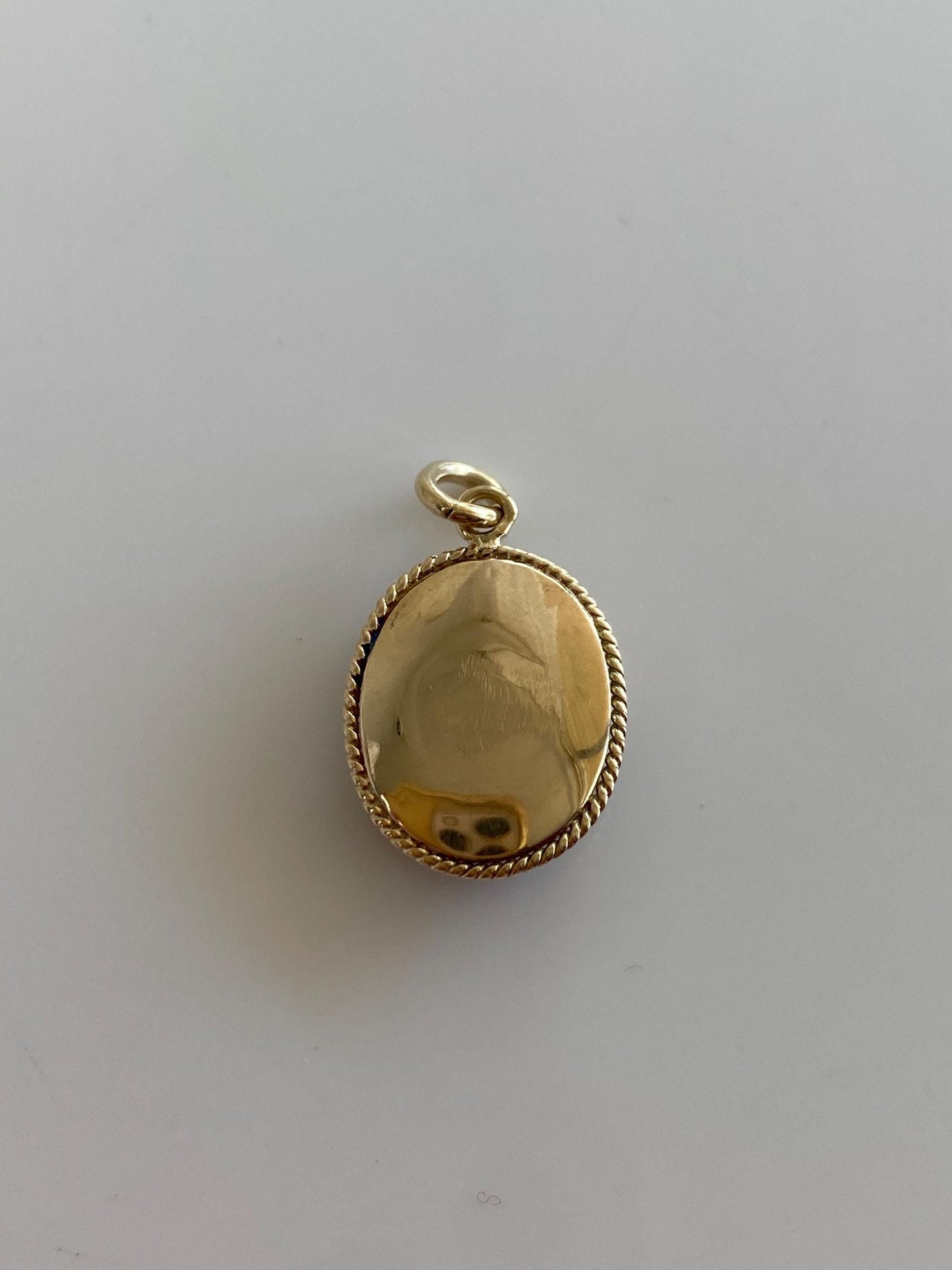 Vintage Solid 10k Yellow Gold Sunstone Mosaic Floral Cufflink Charm
