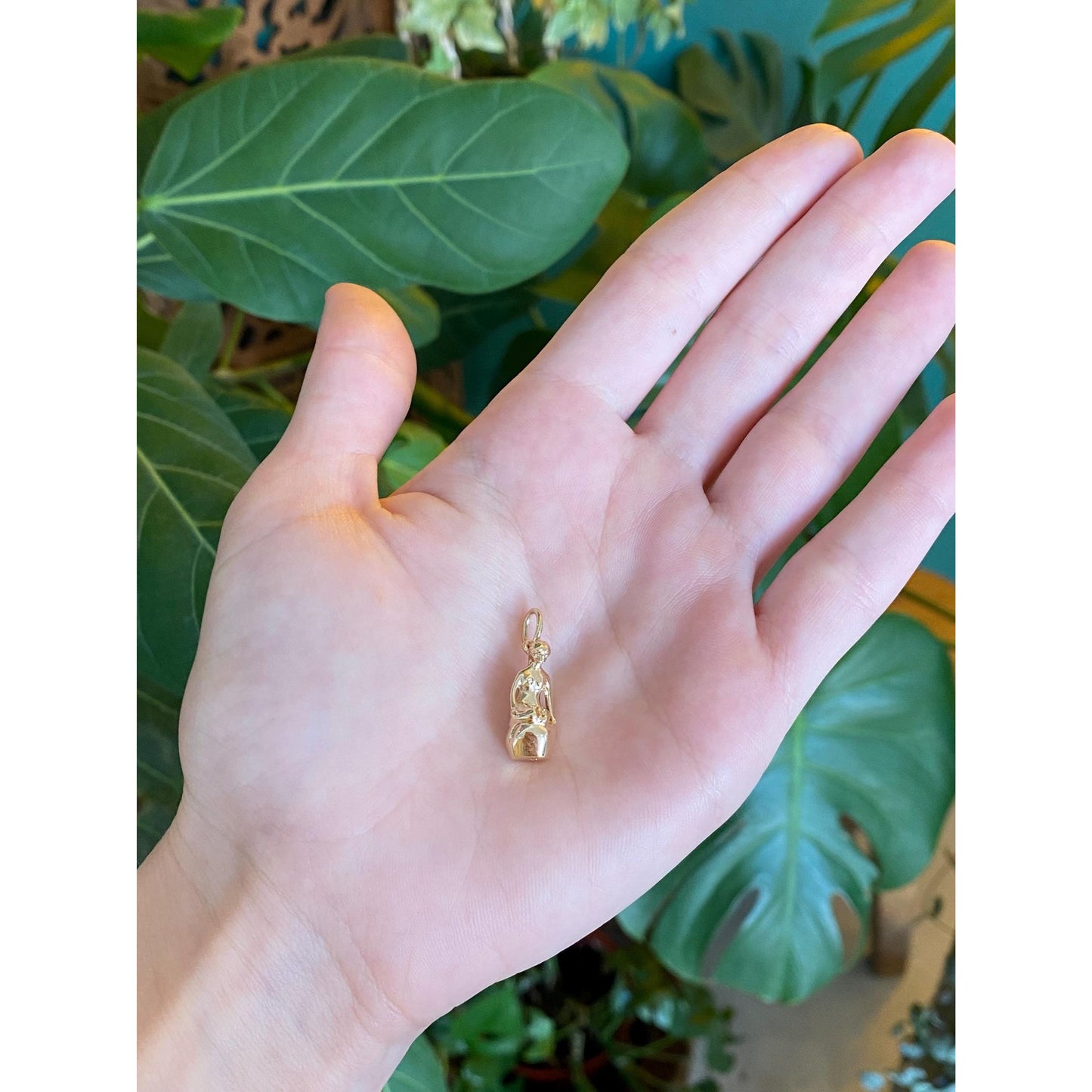 Vintage Solid 14k Yellow Gold Denmark Mermaid Charm