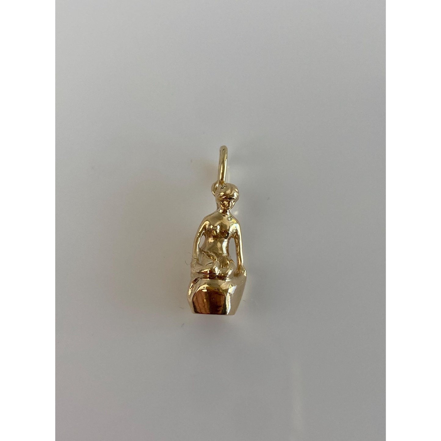 Vintage Solid 14k Yellow Gold Denmark Mermaid Charm