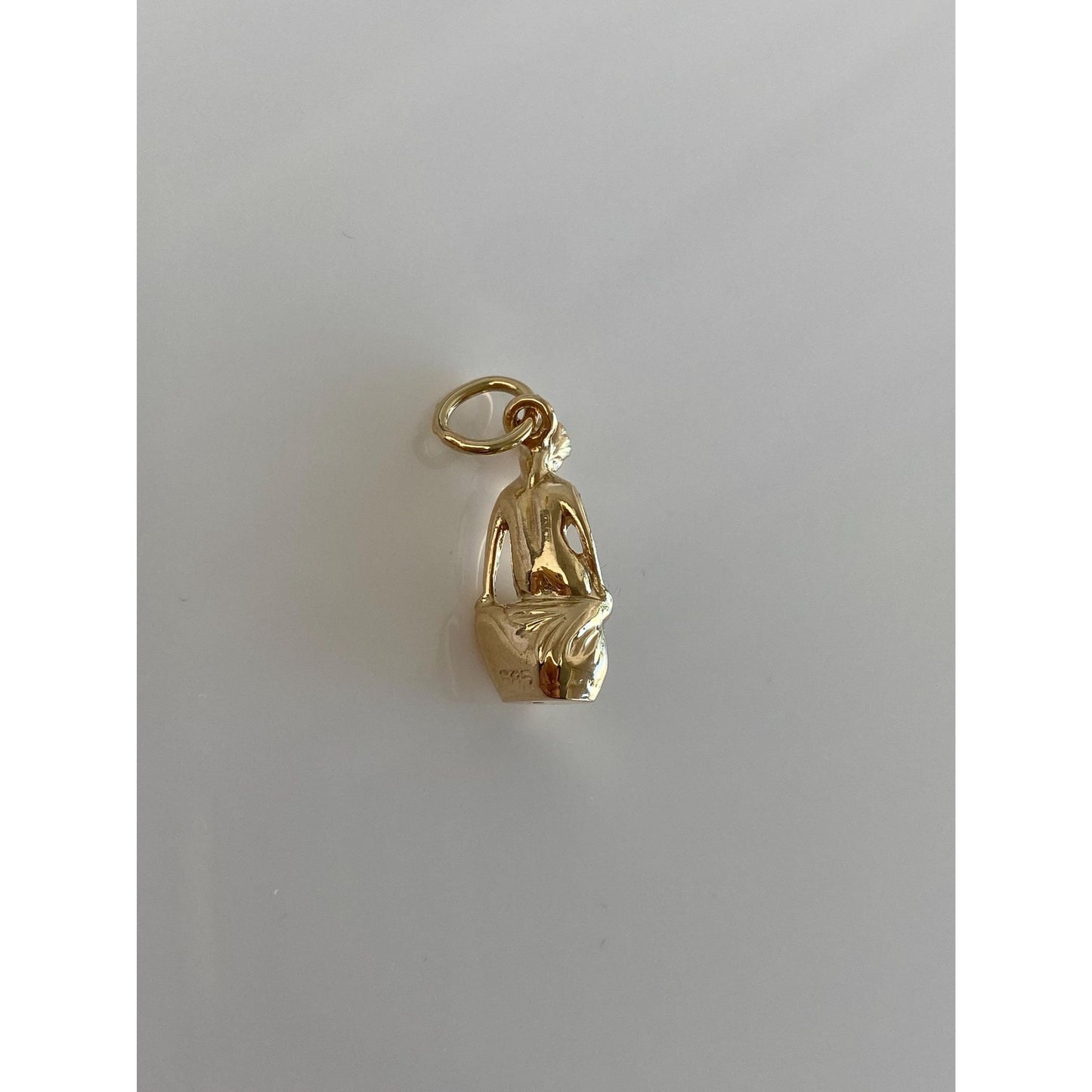 Vintage Solid 14k Yellow Gold Denmark Mermaid Charm