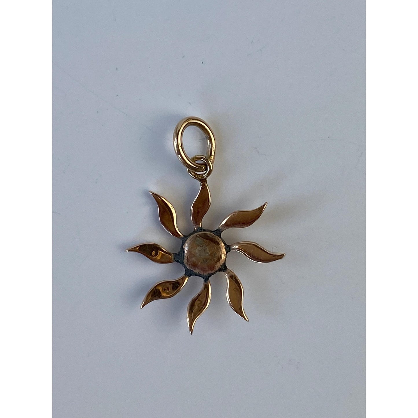 Vintage Solid 10k Rosey Gold Seed Pearl Sun Stick Pin Conversion Charm