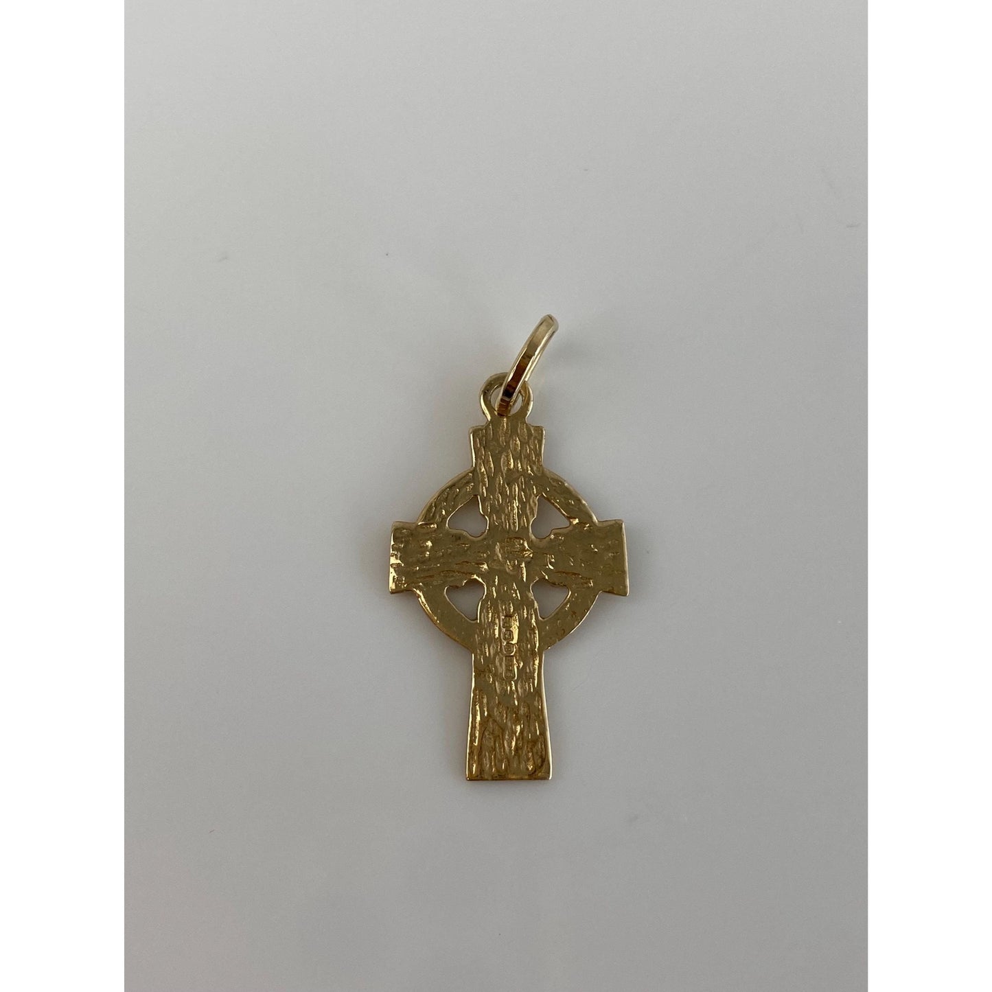 Vintage Solid 9k Yellow Gold Celtic Cross Charm