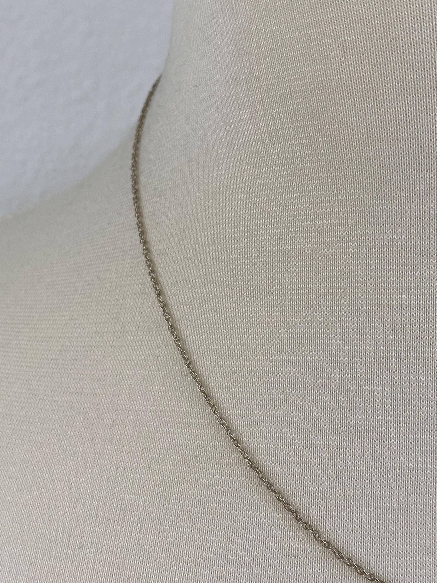 Vintage Solid 14k White Gold Chain Necklace - 18 inches