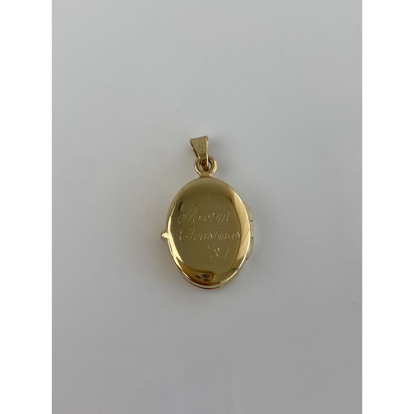 Vintage Solid 14k Yellow Gold Floral Locket Charm