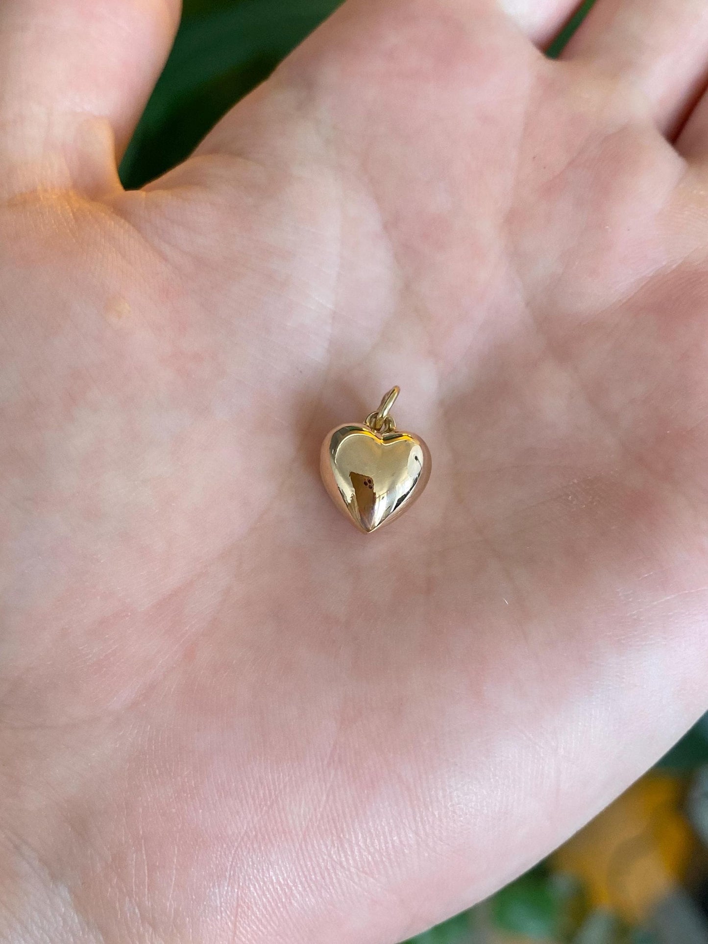 Vintage 14k Yellow Gold Puffy Heart Charm