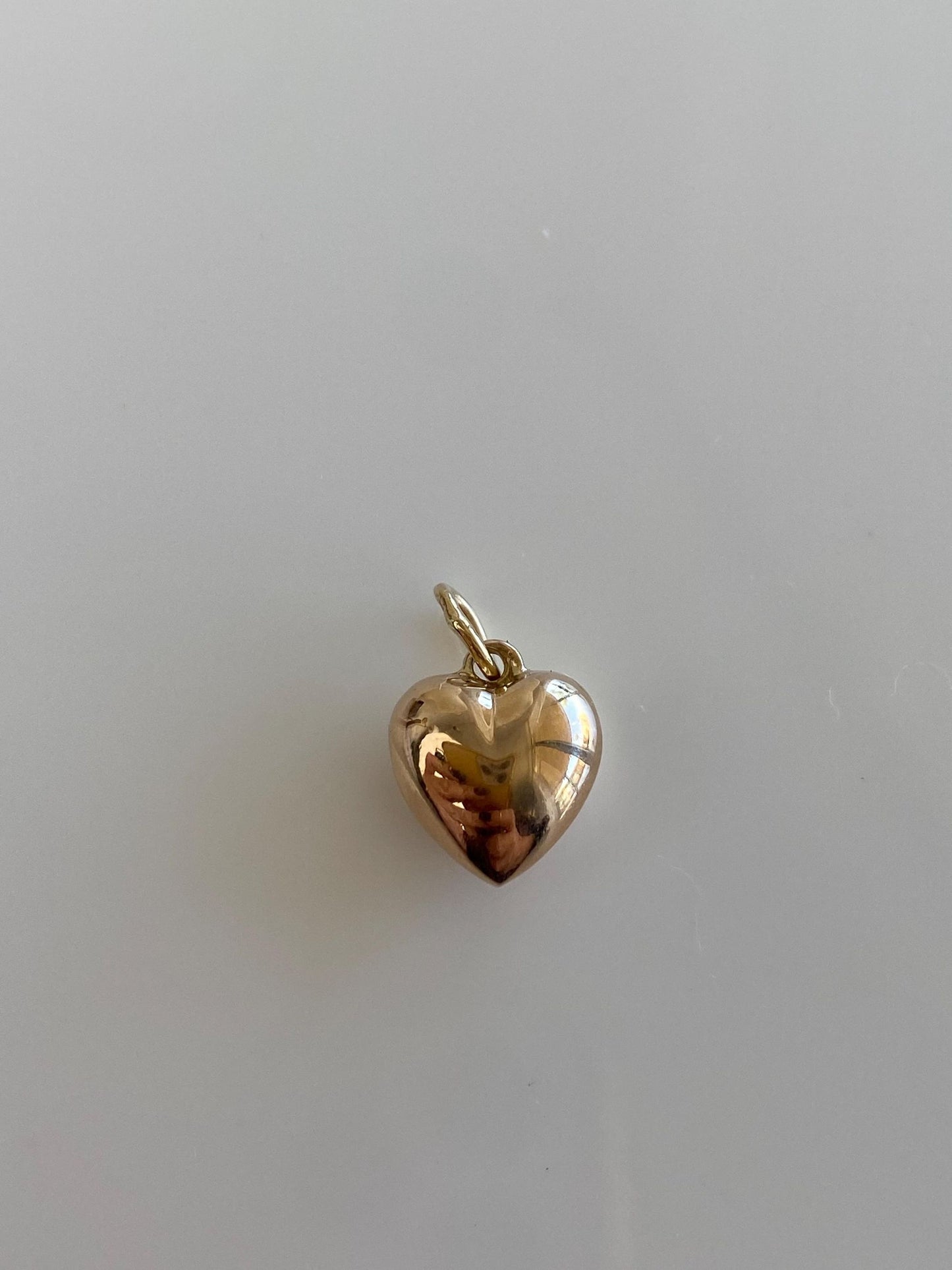 Vintage 14k Yellow Gold Puffy Heart Charm