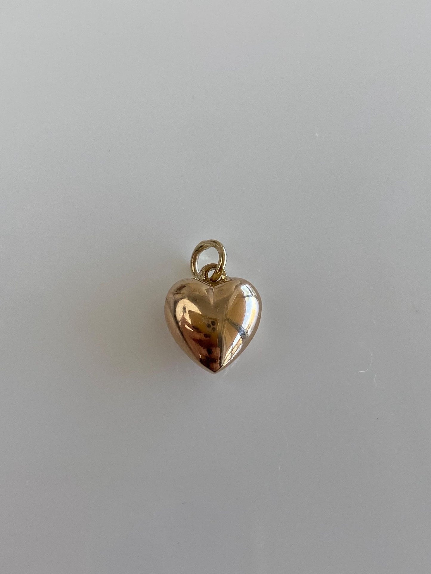 Vintage 14k Yellow Gold Puffy Heart Charm