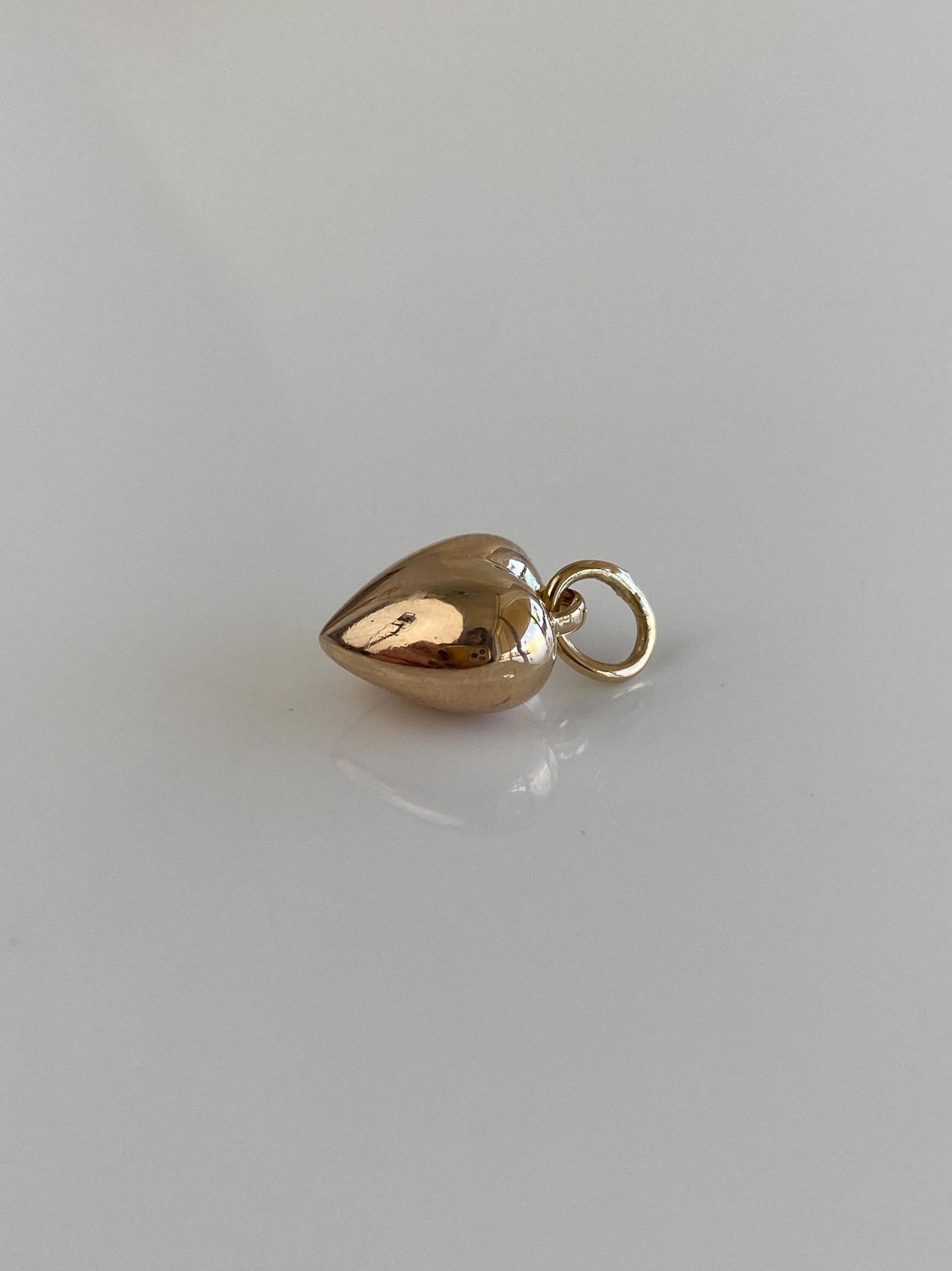 Vintage 14k Yellow Gold Puffy Heart Charm