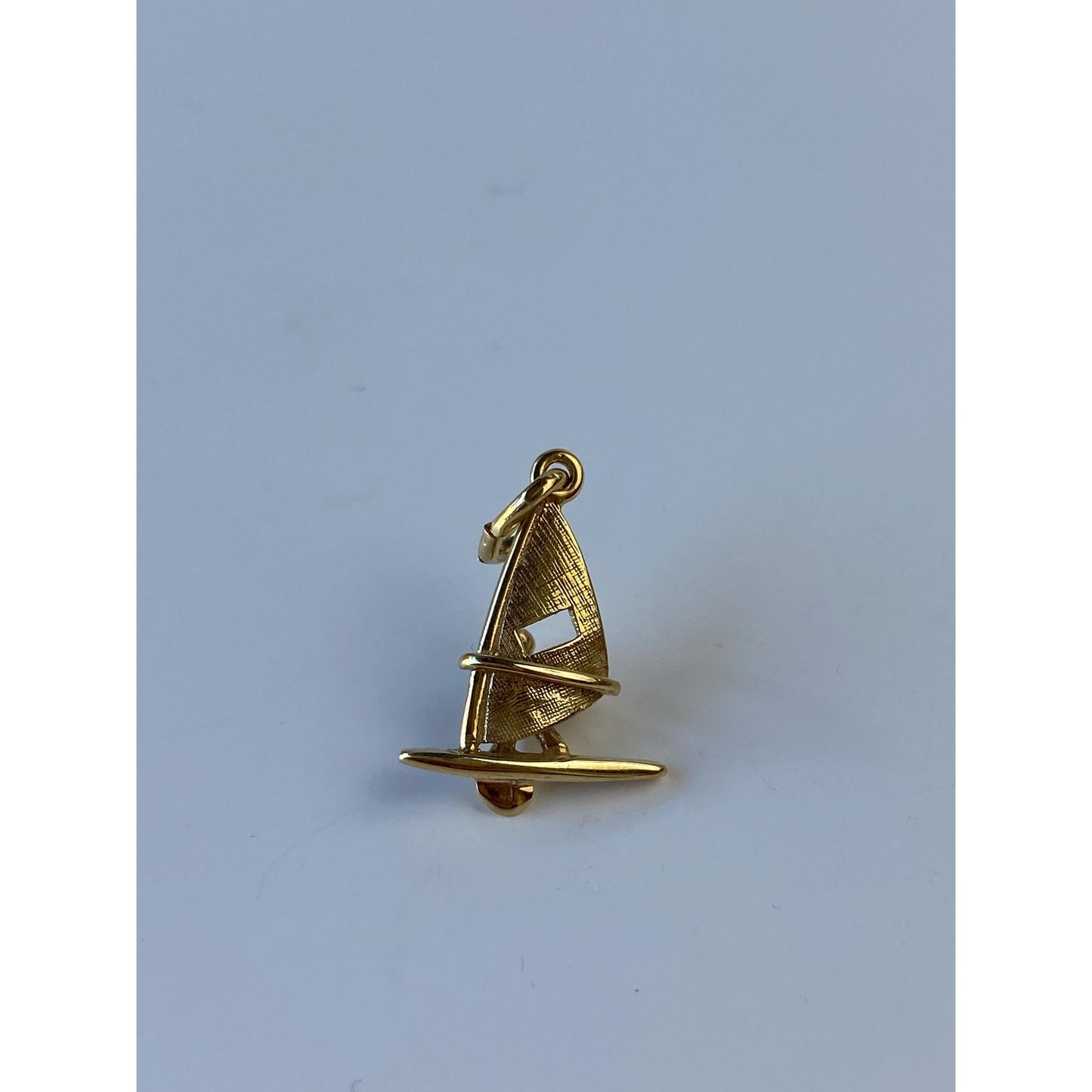 Solid 14k Yellow Gold Windsailing Guy Charm