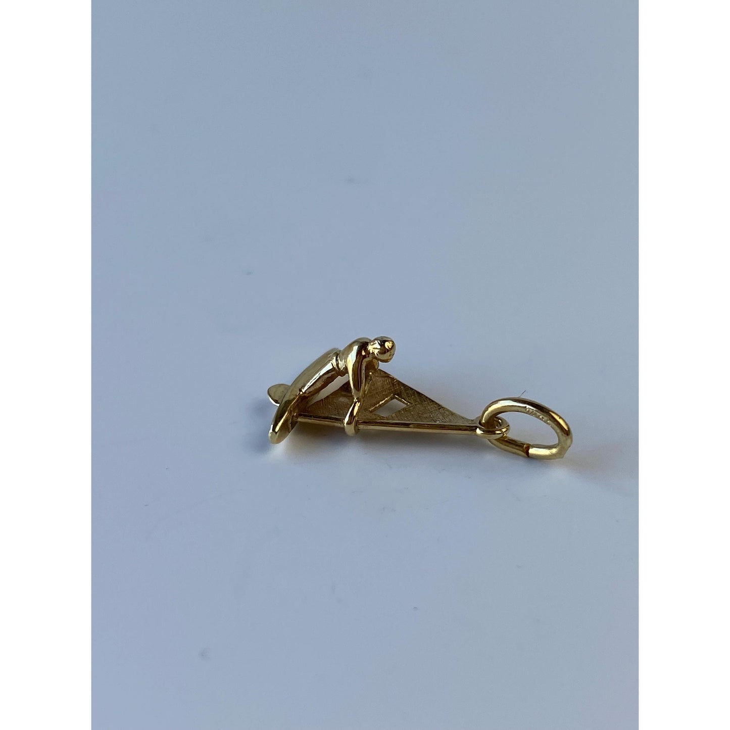 Solid 14k Yellow Gold Windsailing Guy Charm