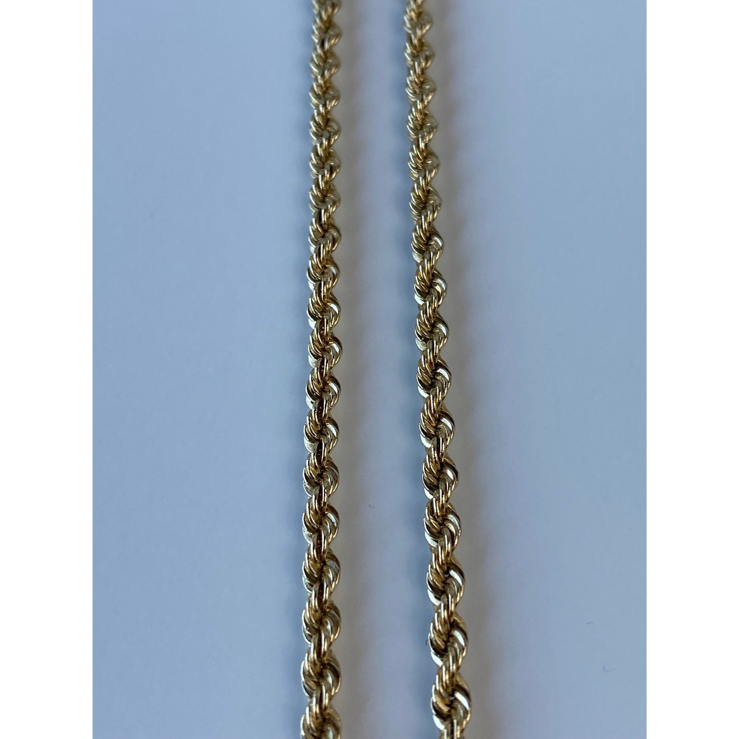 Vintage Solid 14k Yellow Gold Rope Chain Necklace - 16 inches