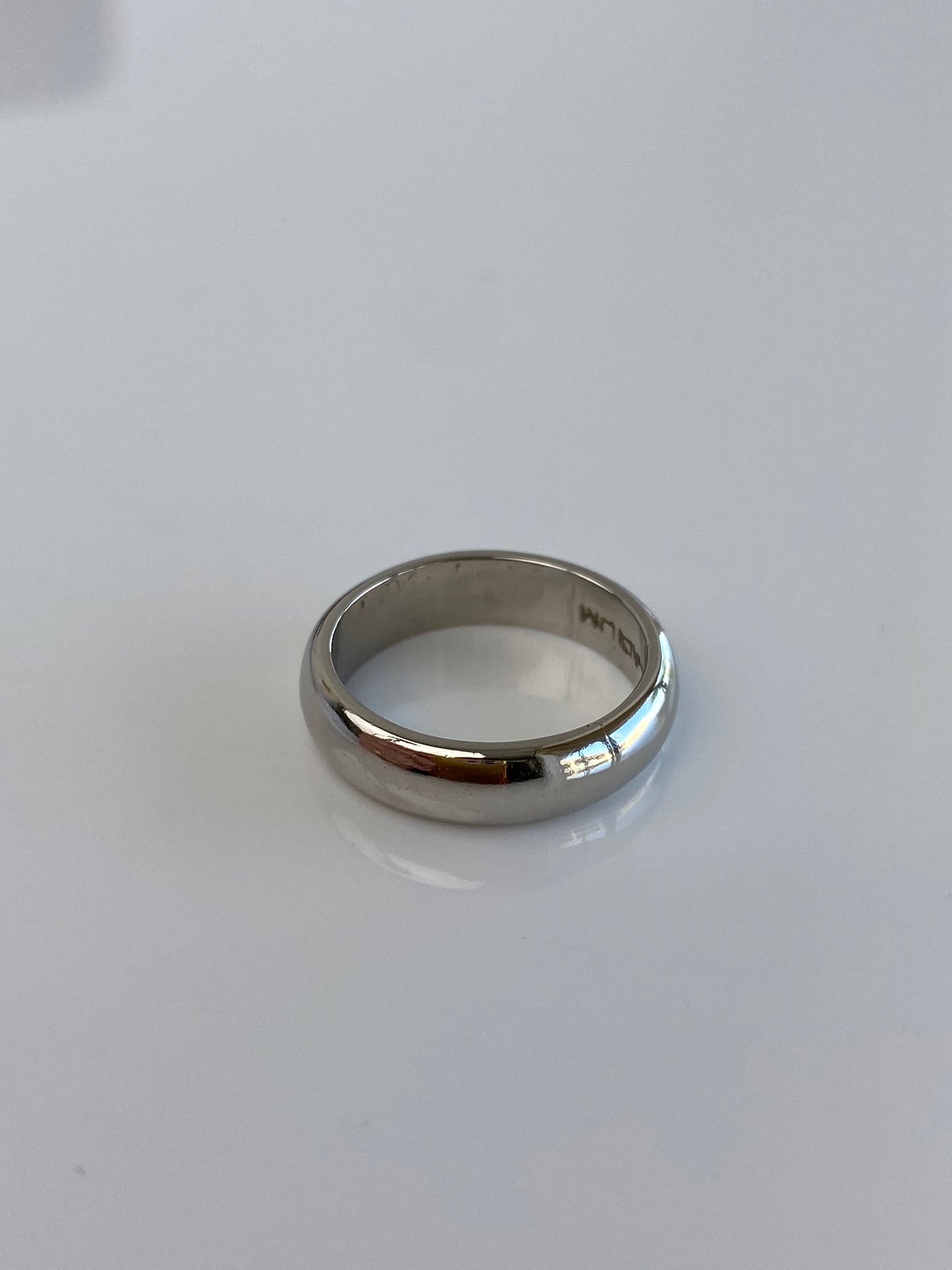 Vintage Solid Palladium Ring Band - Size 4.25
