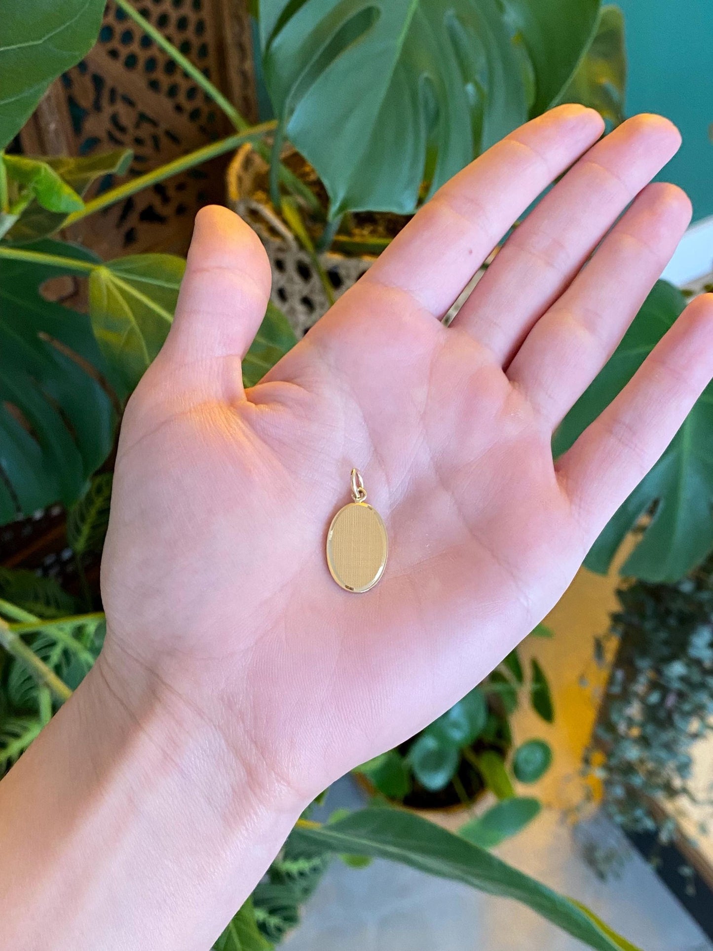 Vintage Solid 14k Yellow Gold Pattern Tie Tack Conversion Charm
