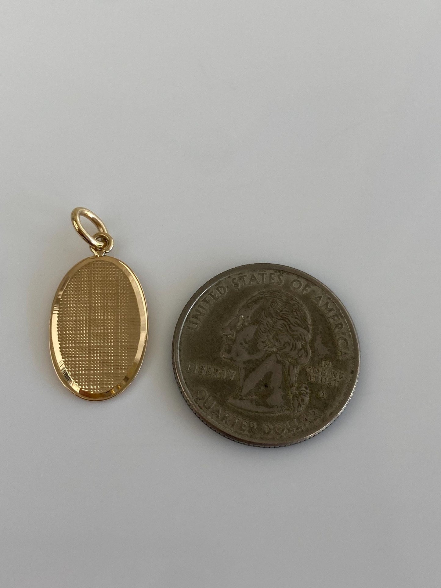 Vintage Solid 14k Yellow Gold Pattern Tie Tack Conversion Charm