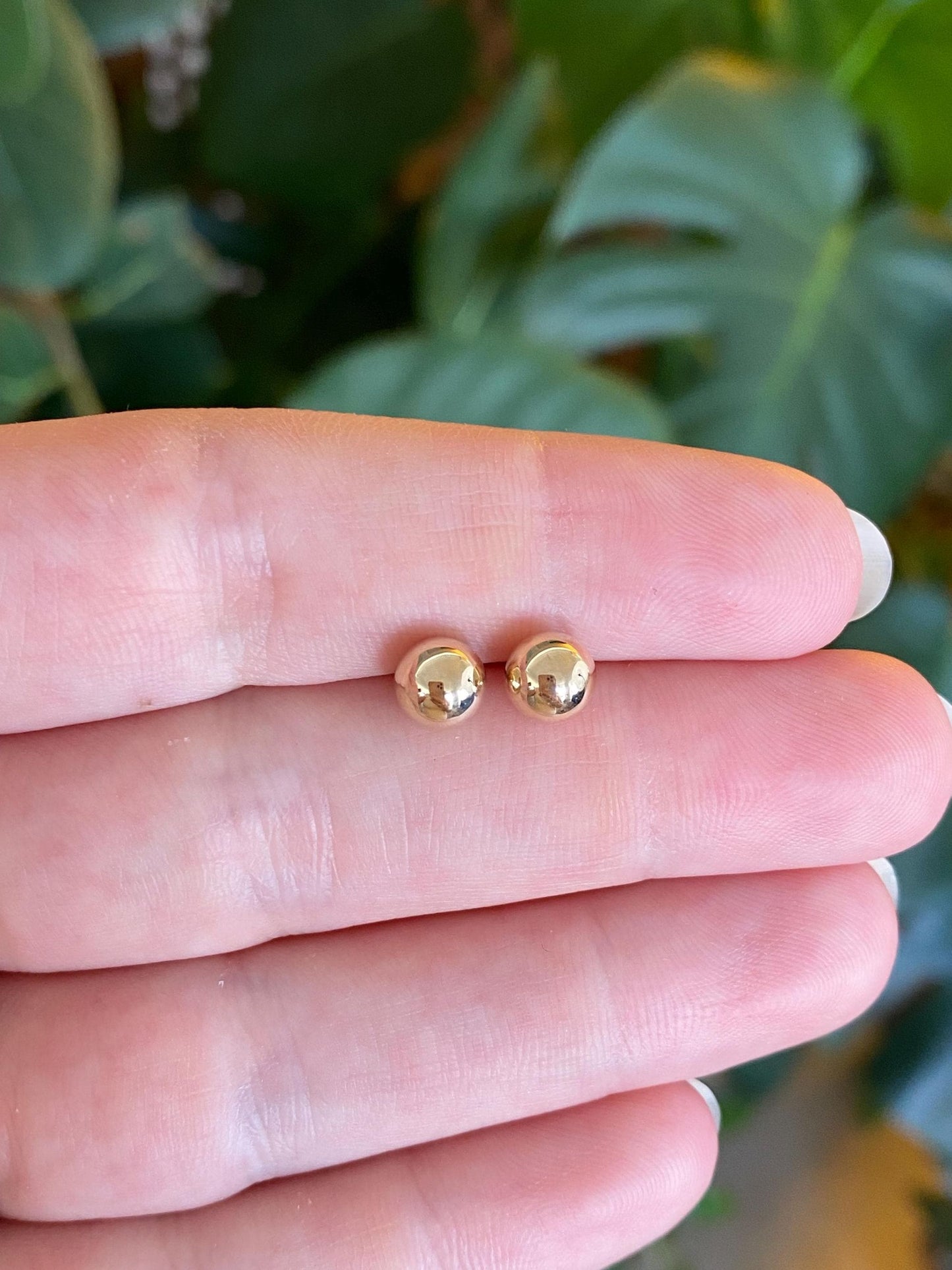 Vintage 14k Yellow Gold Ball Stud Earrings