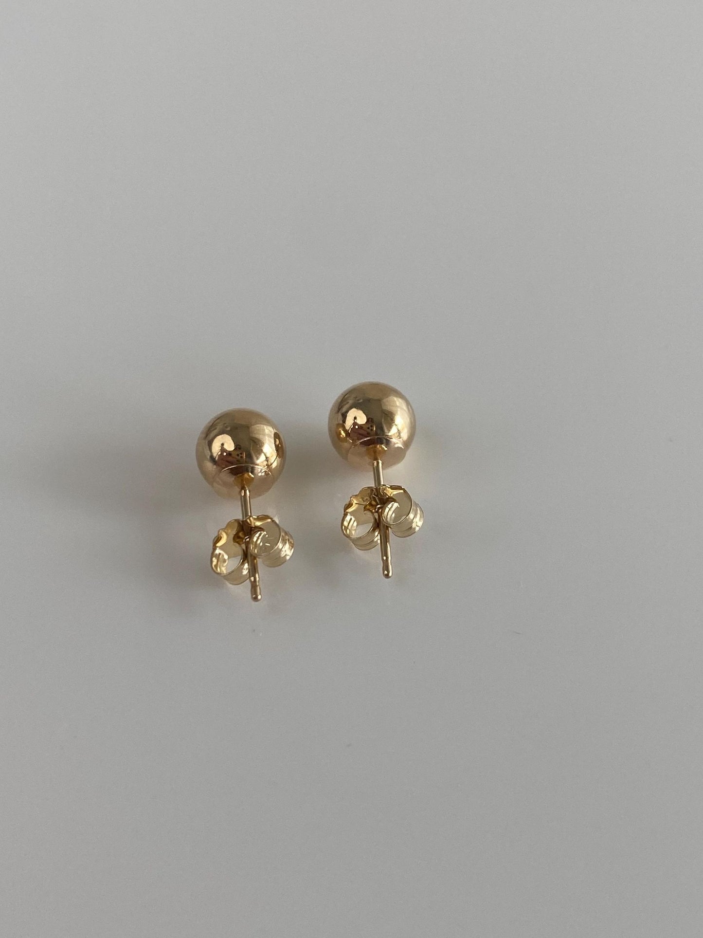 Vintage 14k Yellow Gold Ball Stud Earrings