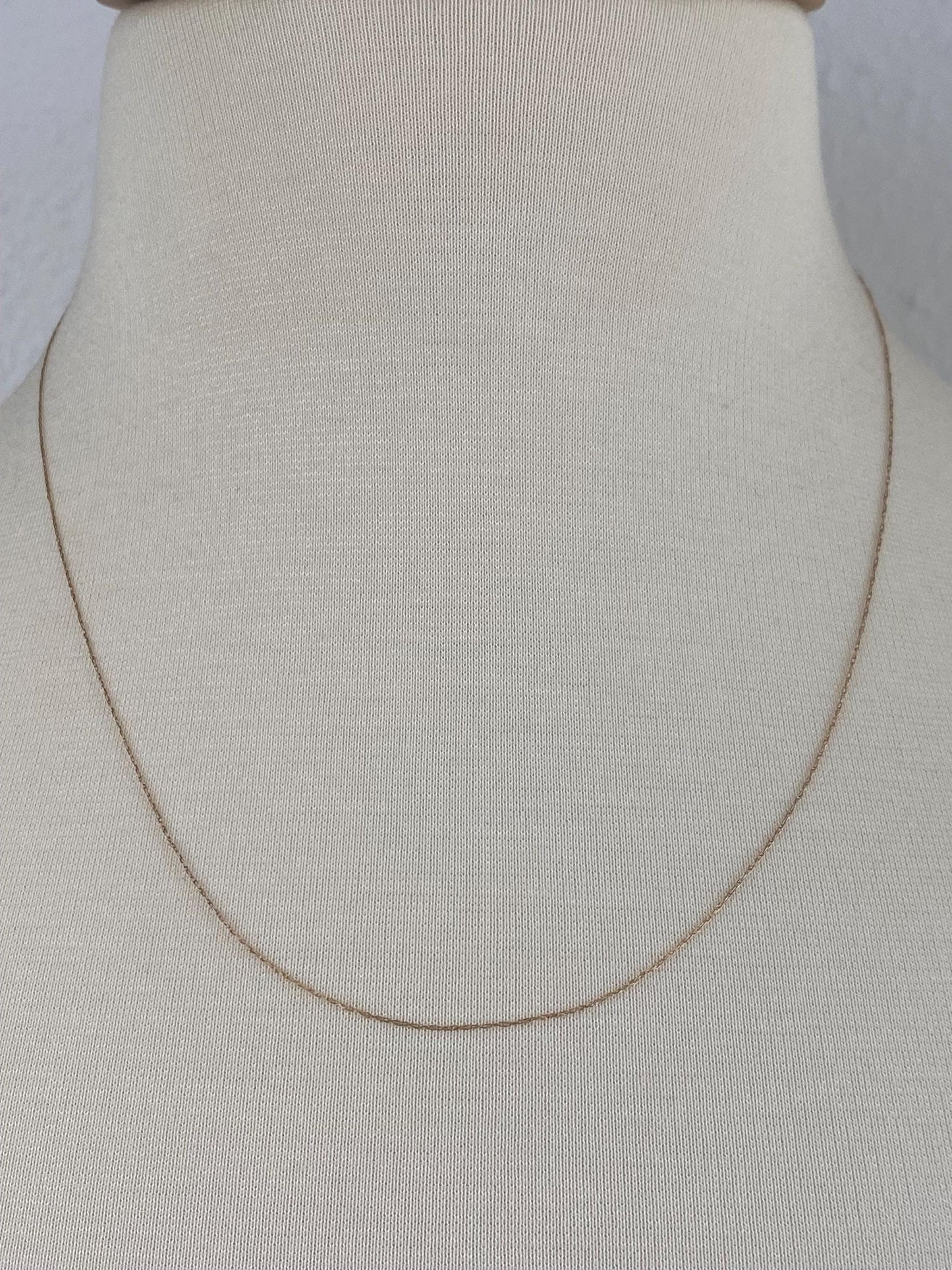 Vintage Solid 10k Yellow Gold Dainty Chain Necklace - 19.25 inches