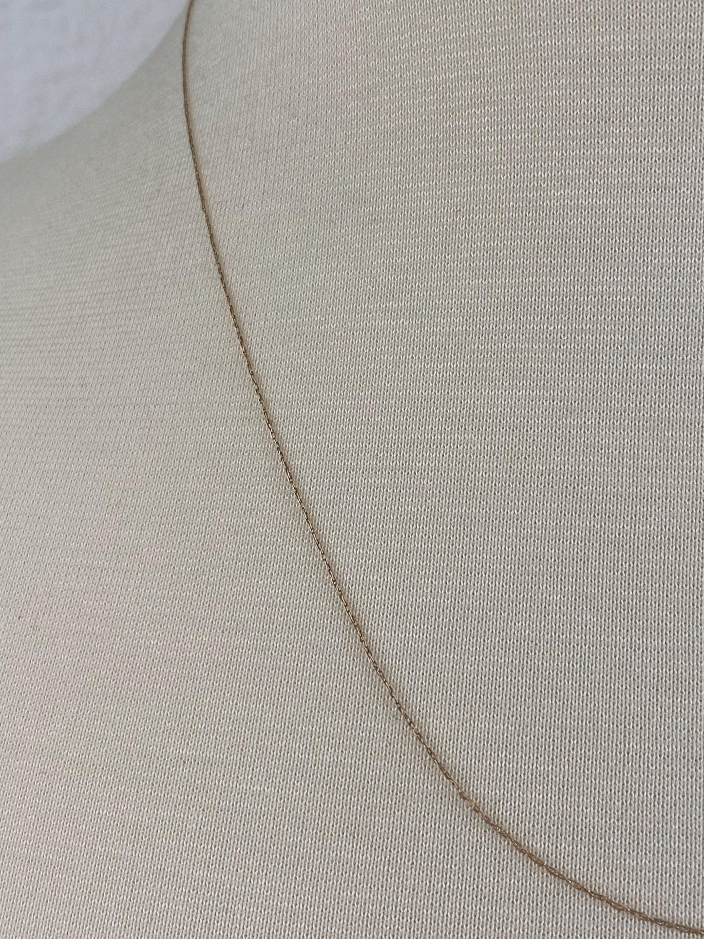 Vintage Solid 10k Yellow Gold Dainty Chain Necklace - 19.25 inches