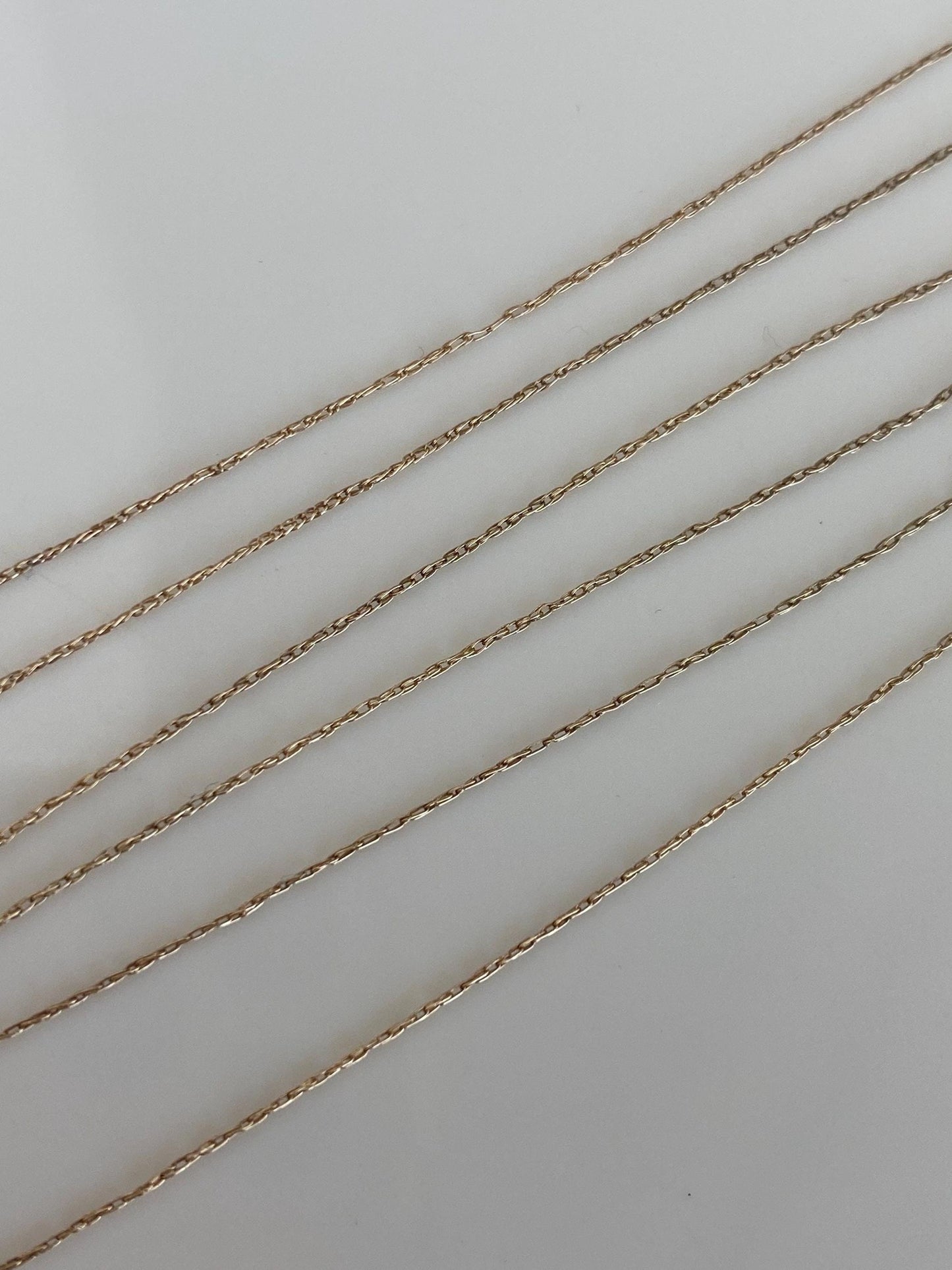 Vintage Solid 10k Yellow Gold Dainty Chain Necklace - 19.25 inches