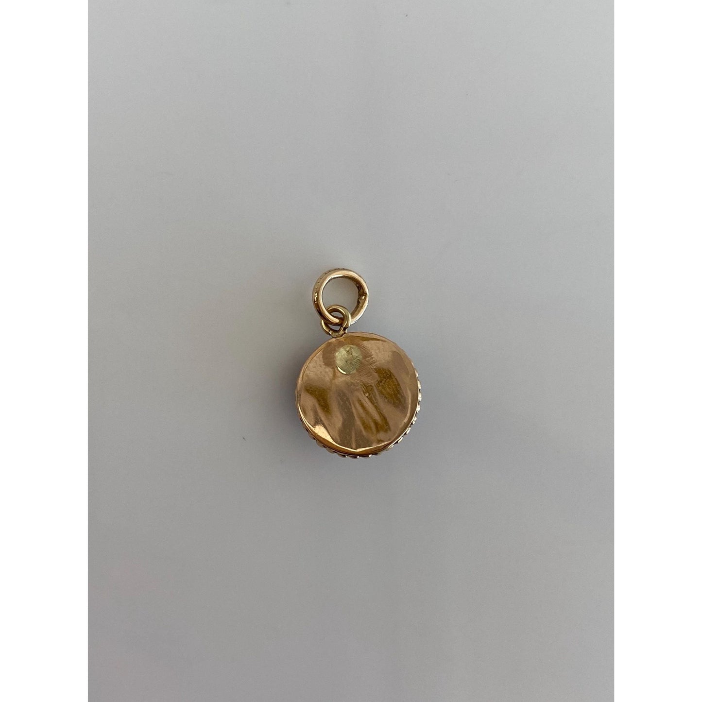 Vintage Solid 14k Yellow Gold Blue Lapis Charm