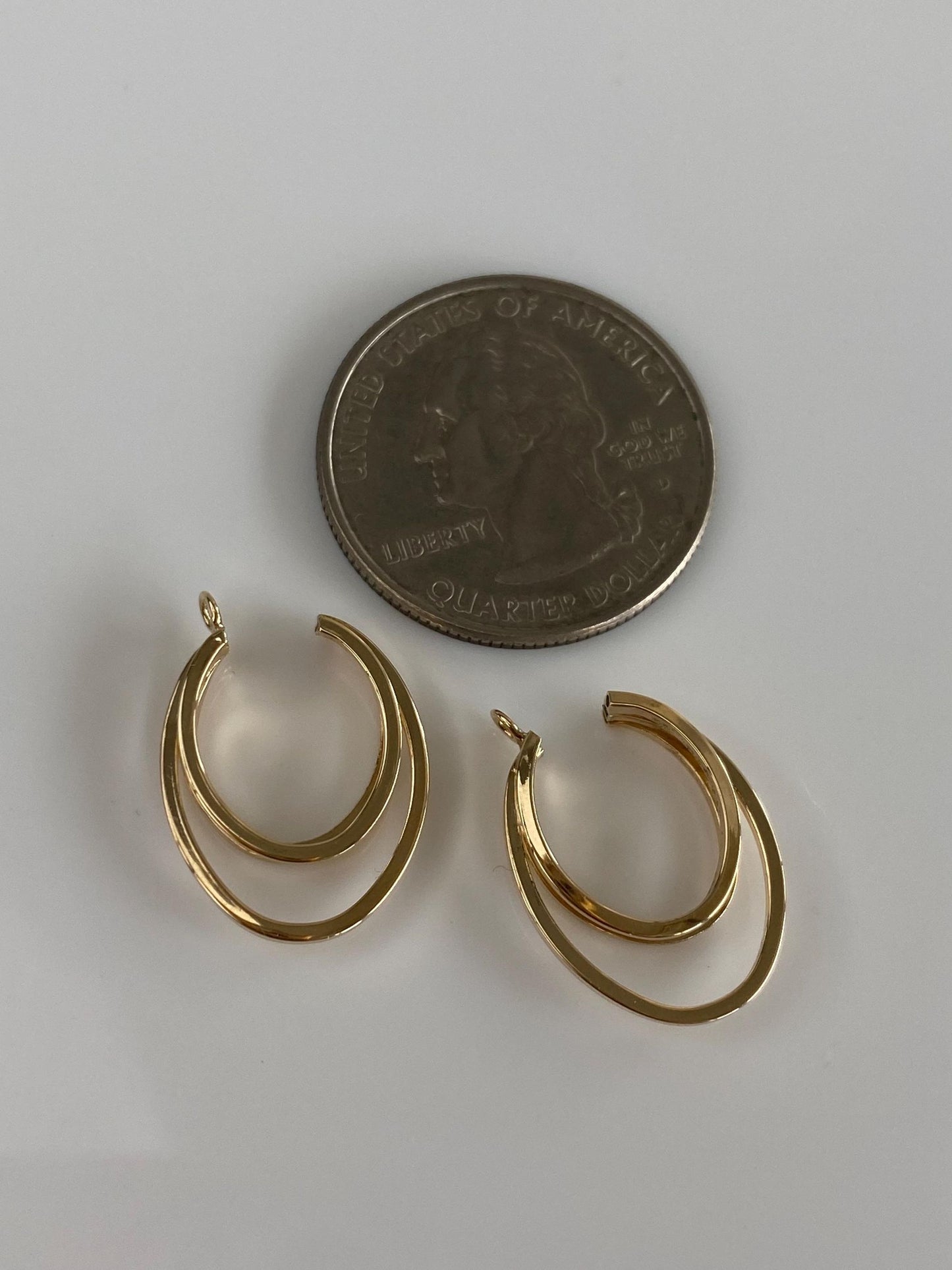 Vintage 14k Yellow Gold Layered Hoop Earring Jackets