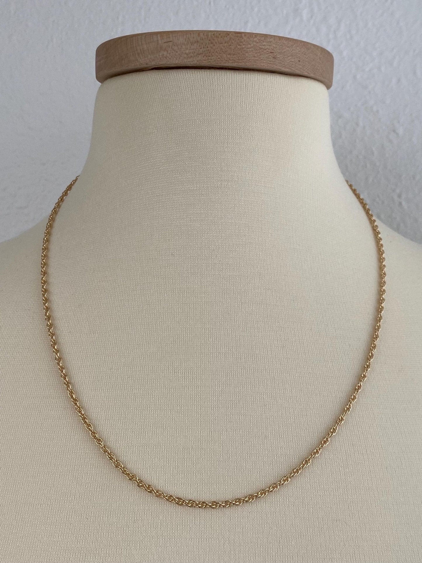 Vintage Solid 14k Yellow Gold Chain Necklace - 22.75 inches