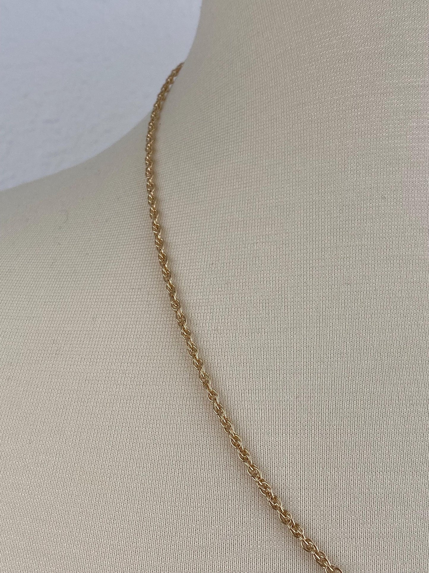 Vintage Solid 14k Yellow Gold Chain Necklace - 22.75 inches