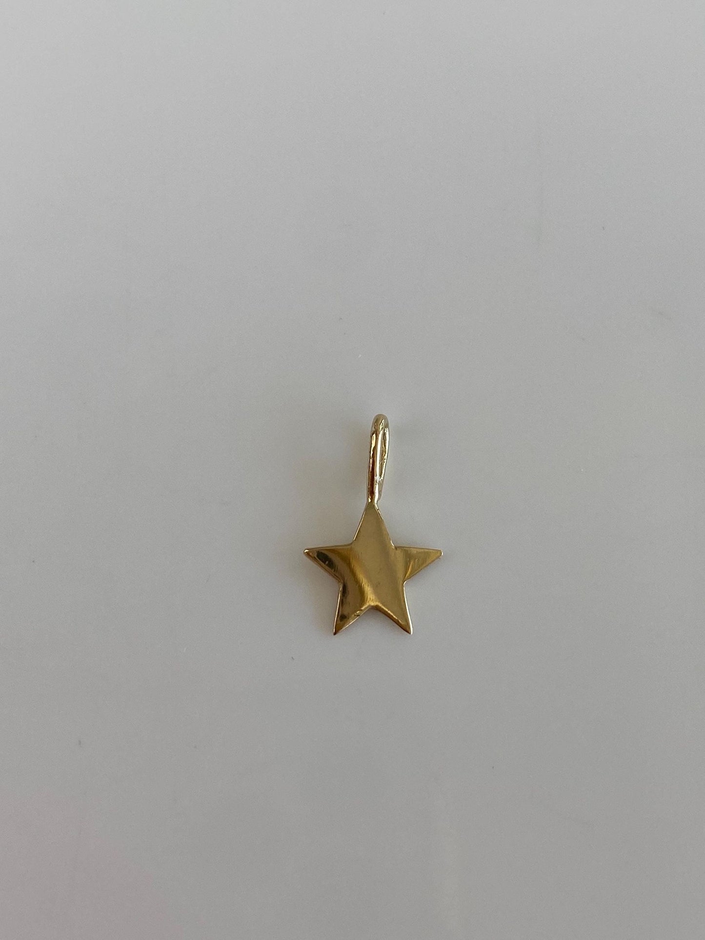 Vintage Solid 14k Yellow Gold Star Charm
