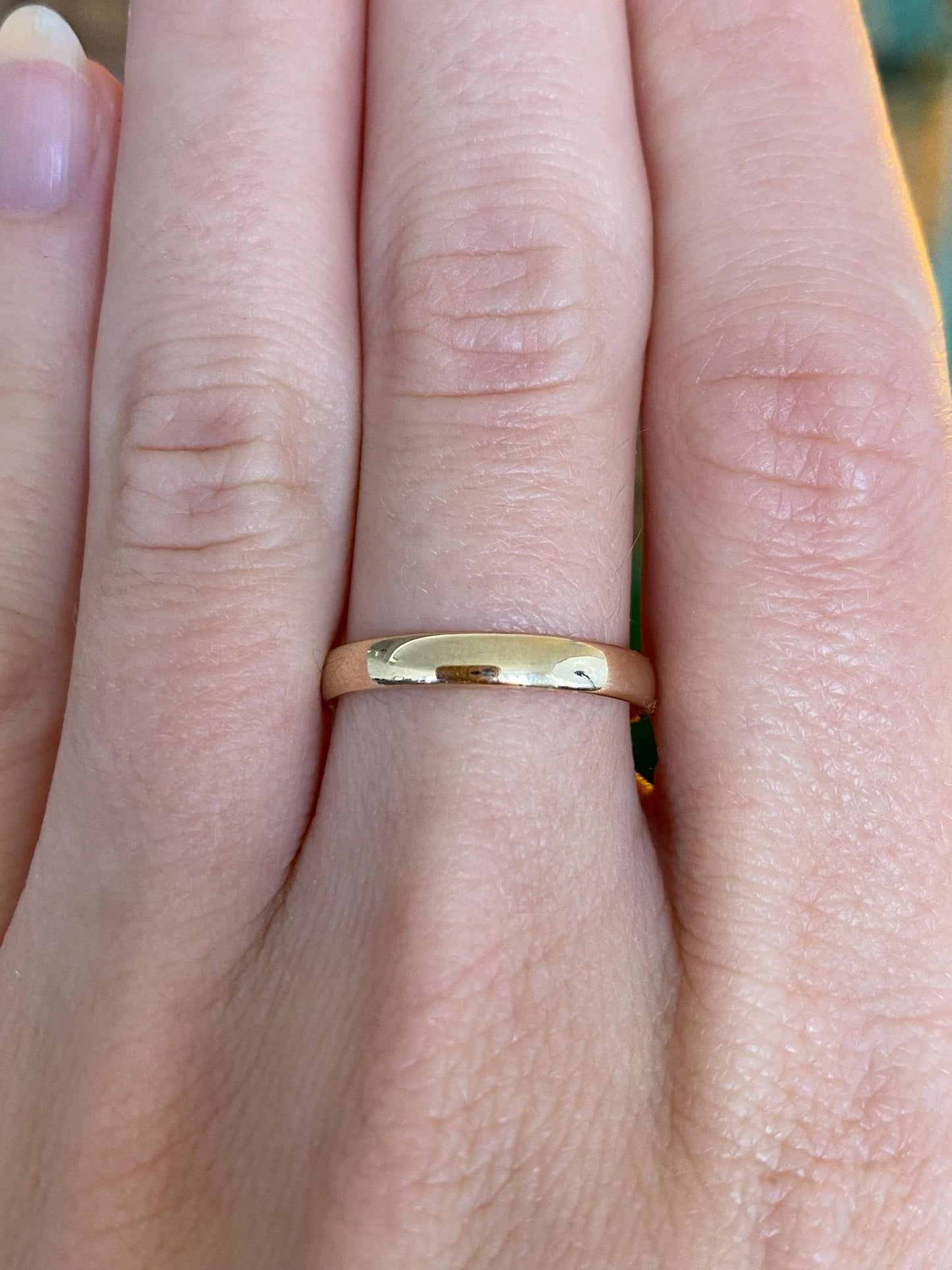 Vintage Solid 14k Yellow Gold Ring Band - Size 7.5