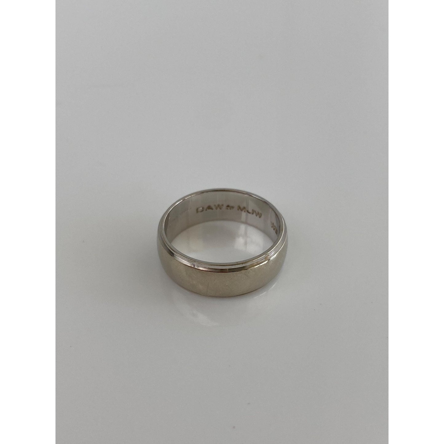 Vintage Solid 14k White Gold Ring Band - Size 5.75