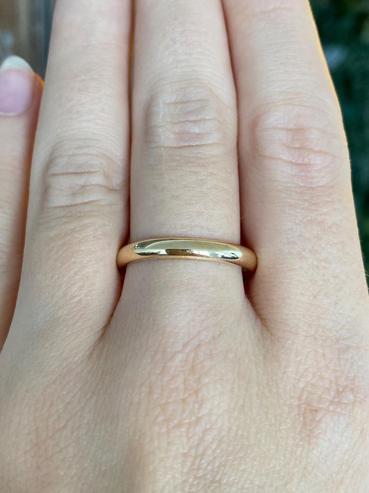 Vintage Solid 14k Yellow Gold Ring Band - Size 10